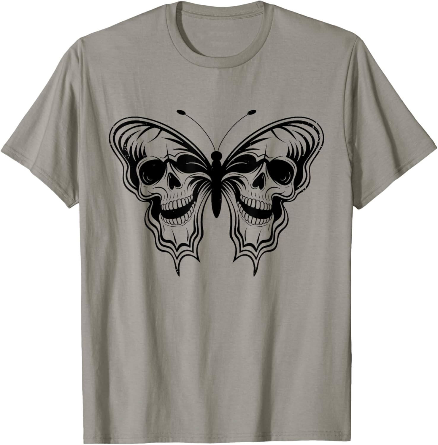 Halloween Butterfly Skulls T-Shirt for Men and Women - Spooky Style - 2