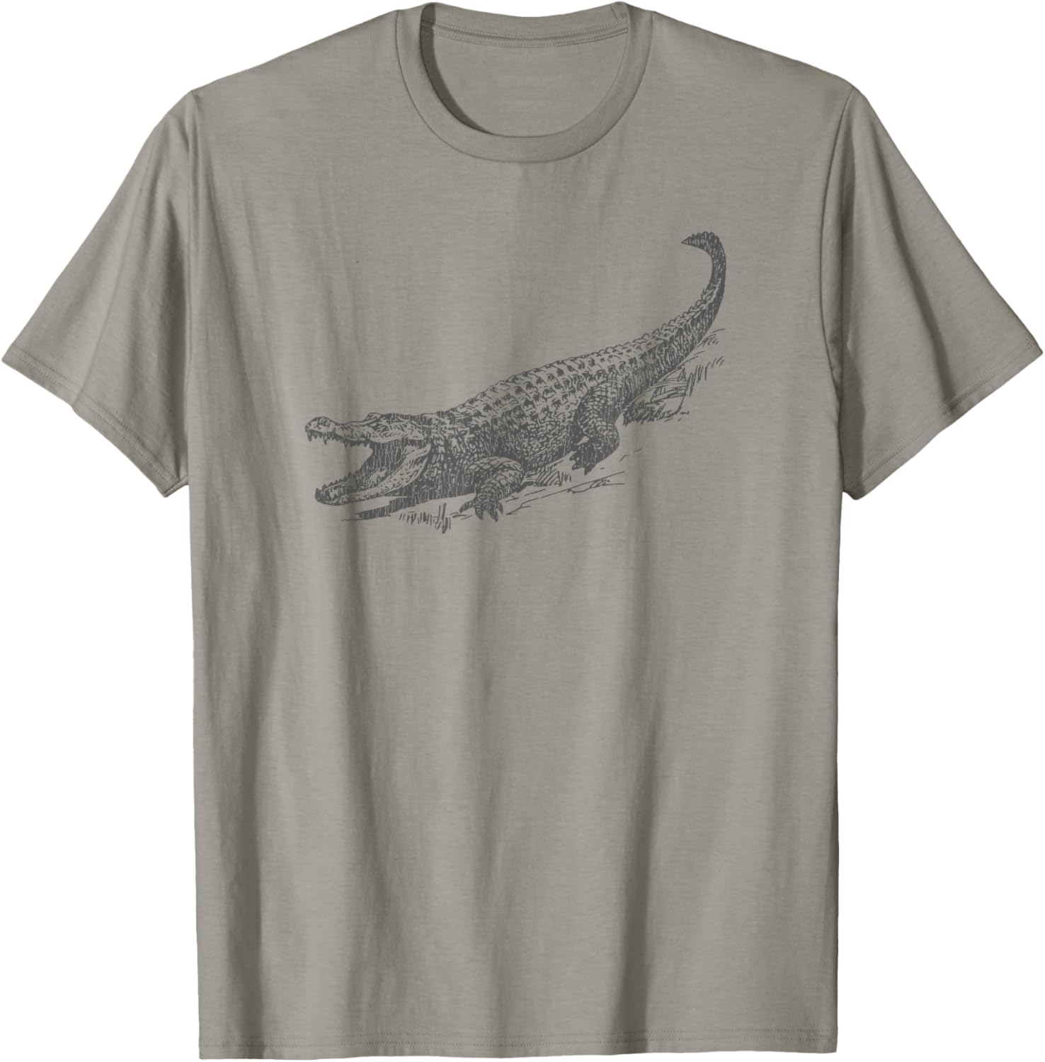 Vintage Weathered Alligators Print T-Shirt for Unique Style and Comfort - 2