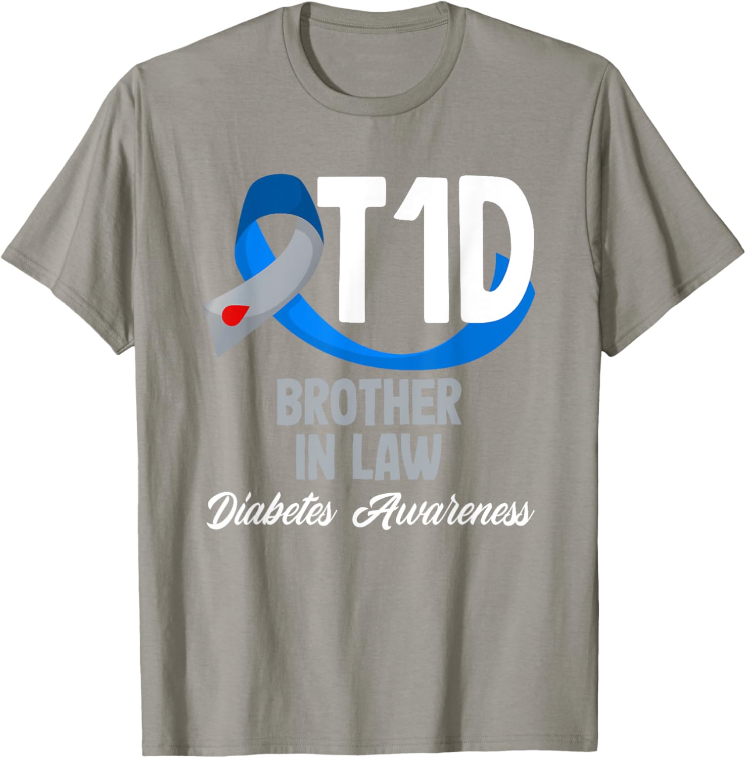 T1D Brother In Law Diabetes Awareness T-Shirt for Supportive Family Members - 28