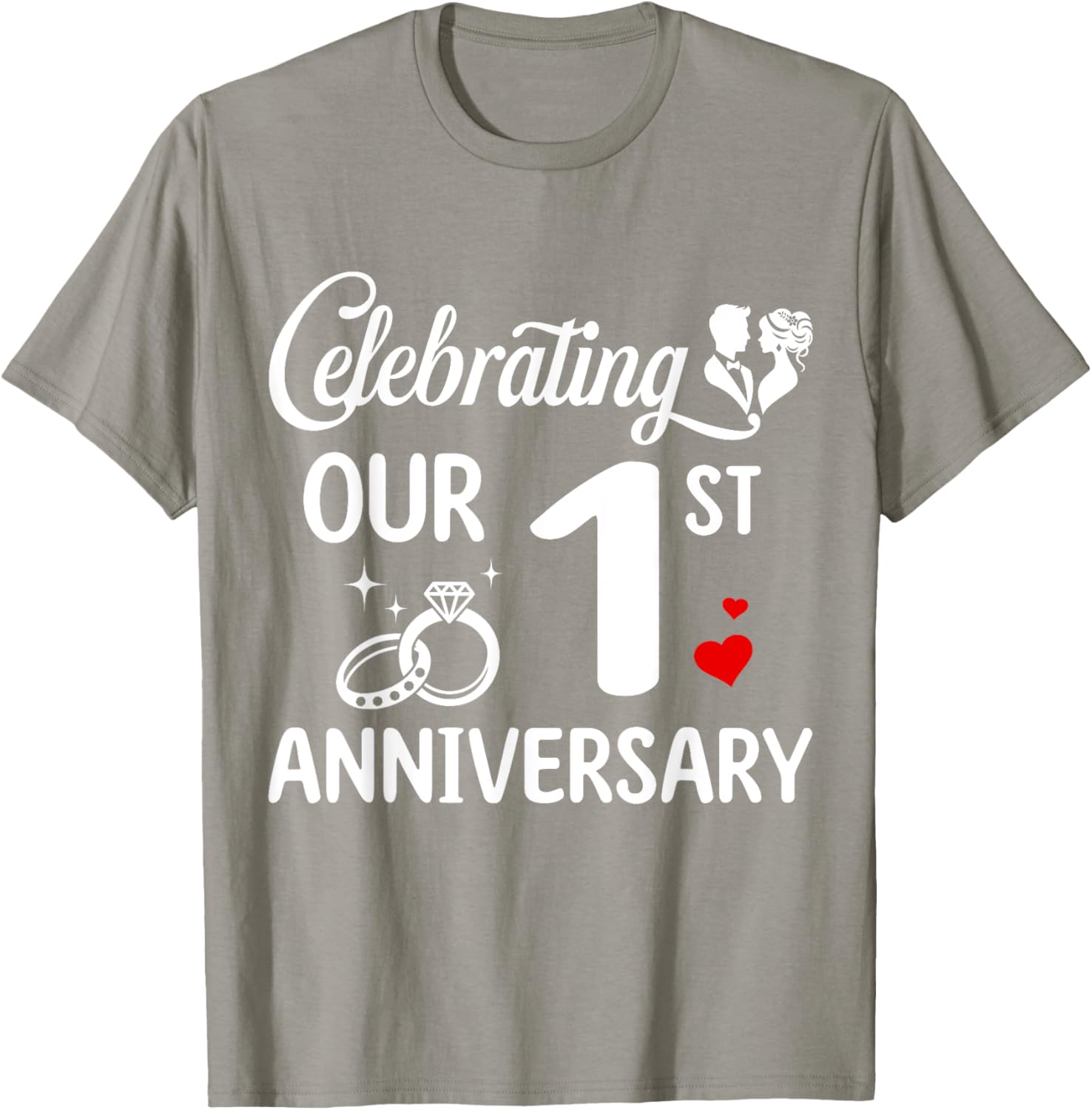 1st Wedding Anniversary T-Shirt for Couples - Celebrate Love in Style - 17
