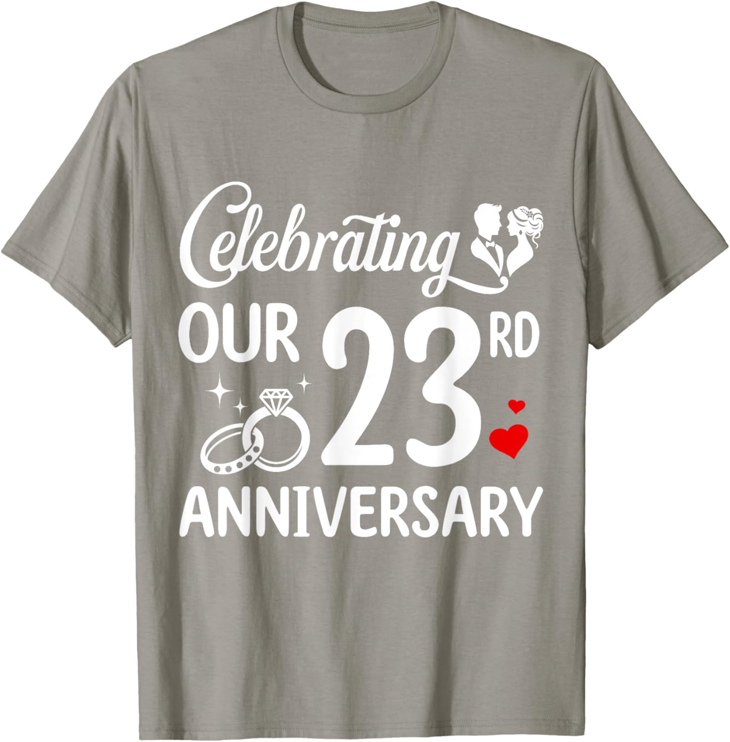 23rd Wedding Anniversary T-Shirt for Him and Her, Celebrate 23 Years of Love - 10