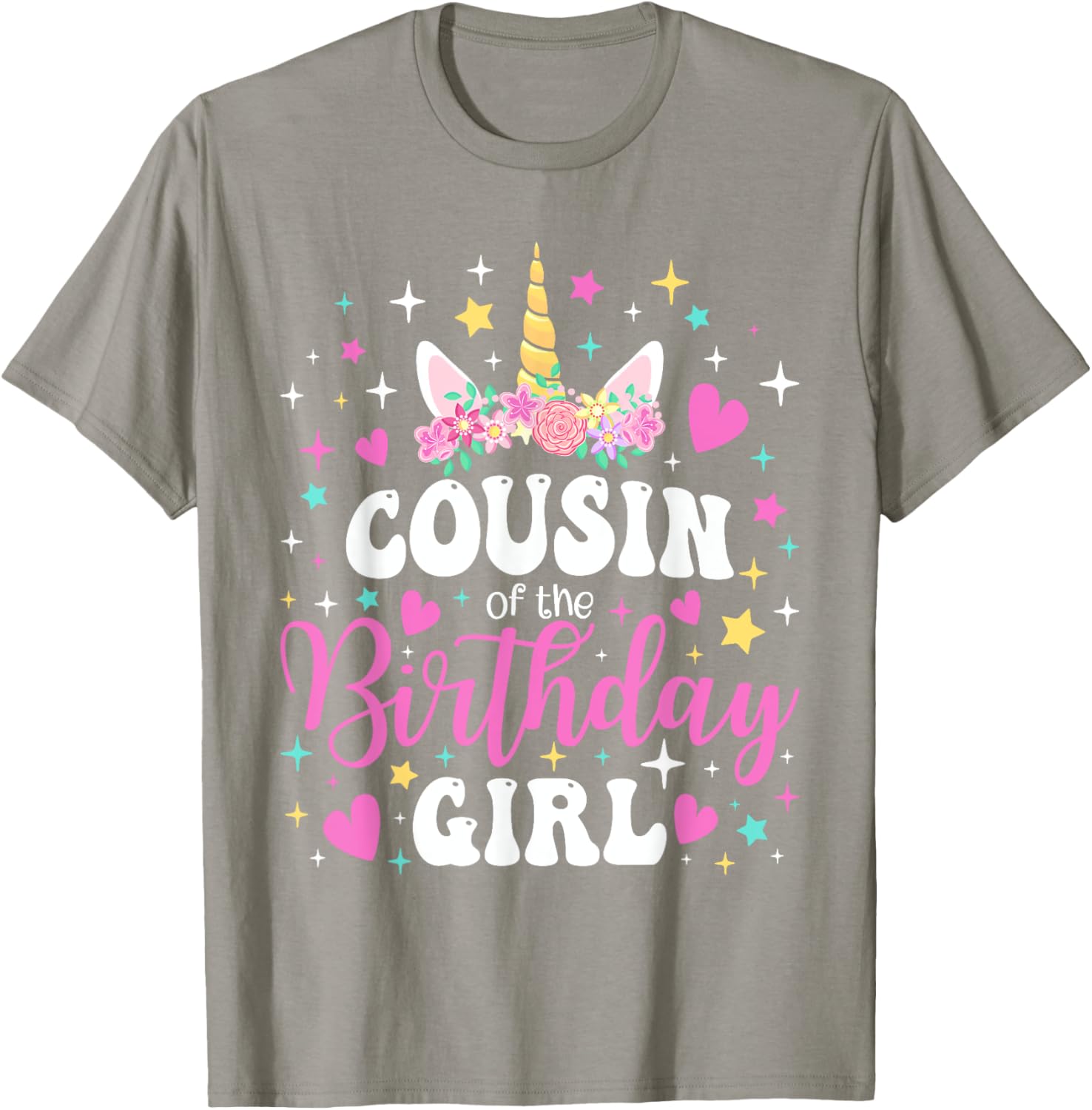 Unicorn Cousin of the Birthday Girl Matching Family T-Shirt Fun Gift - 11