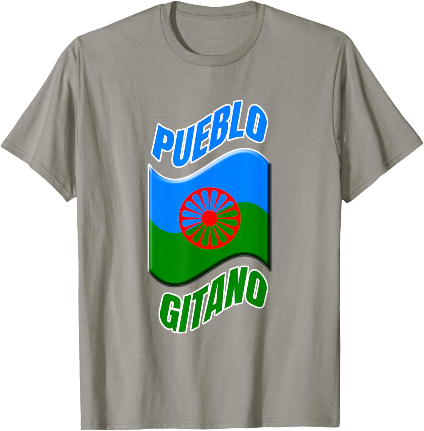 Colorful Gitana Flag T-Shirt with Uplifting Message for Happy Vibes - 25