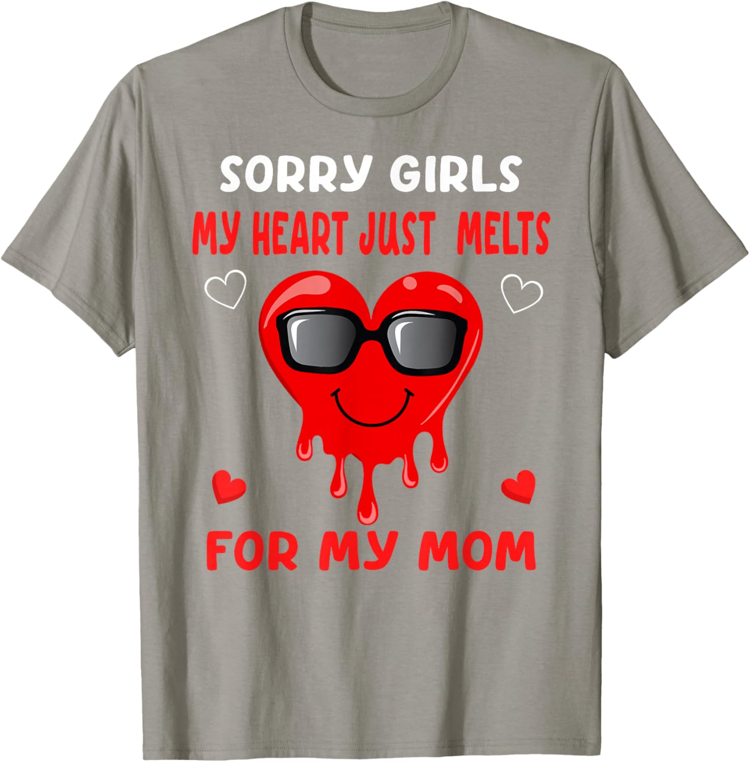 Valentine's Day Boys T-Shirt My Heart Melts for Mom Cute Gift - 13