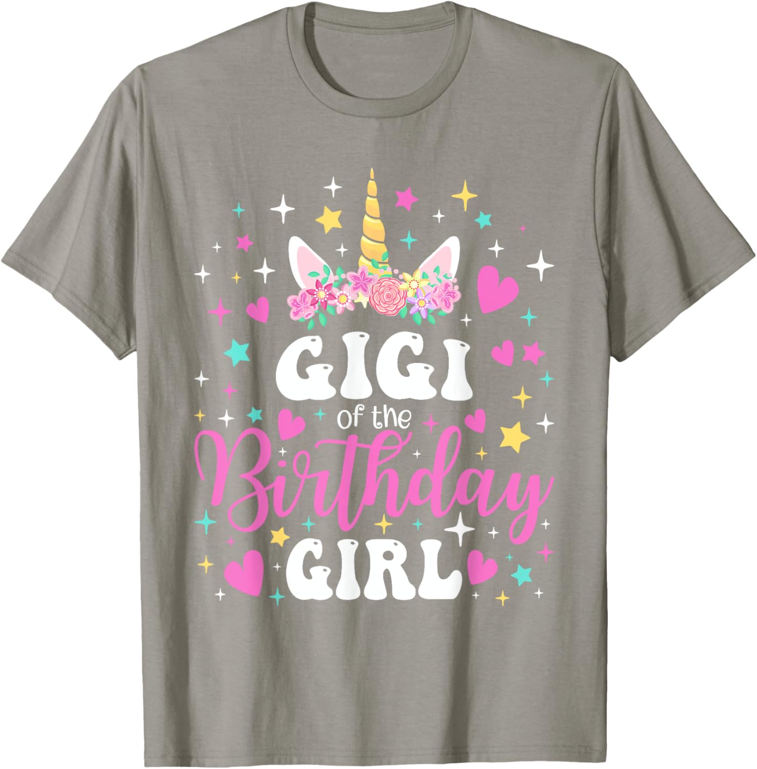 Unicorn Gigi Birthday Girl Family Matching Party Tee for Kids and Adults - 15