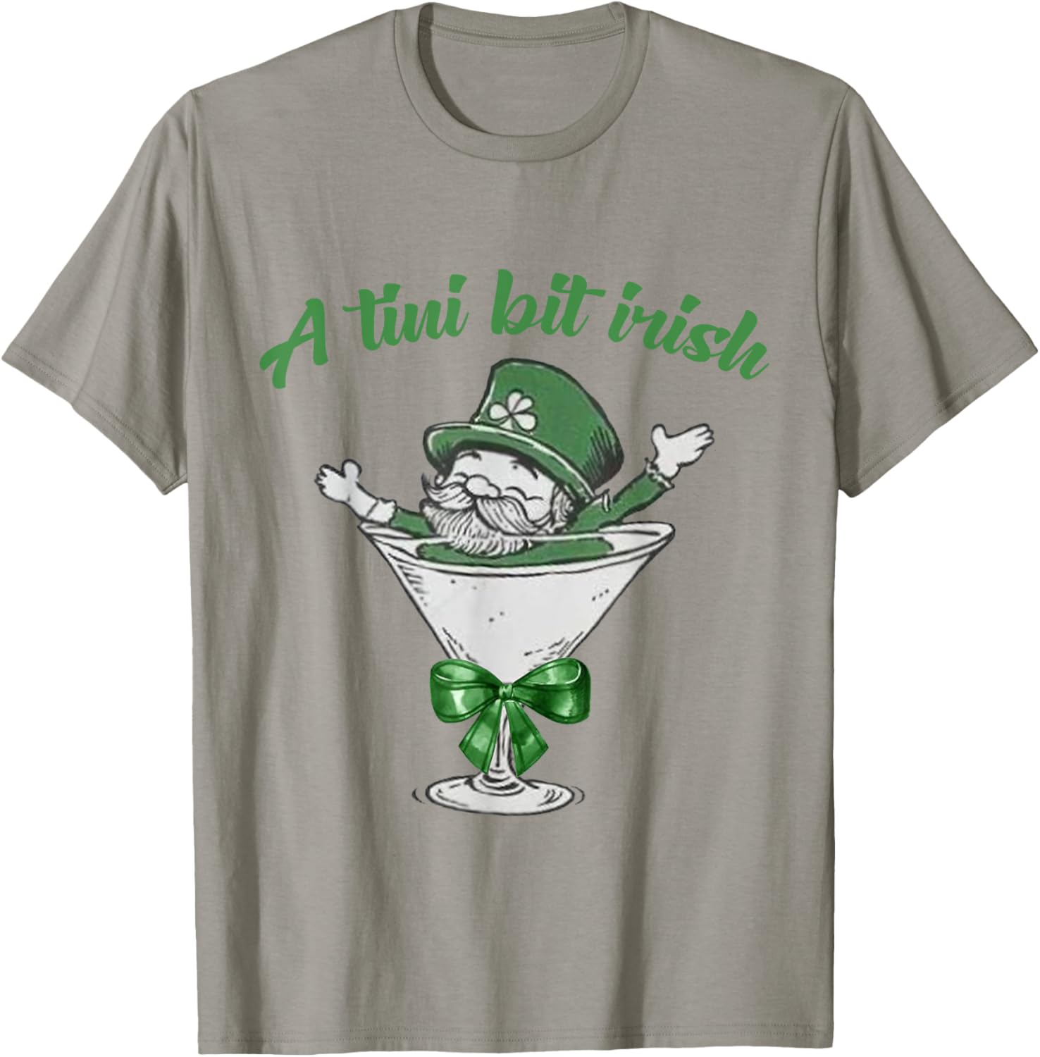 A Tini Bit Irish Leprechaun Martini St Patrick's Day T-Shirt - 24