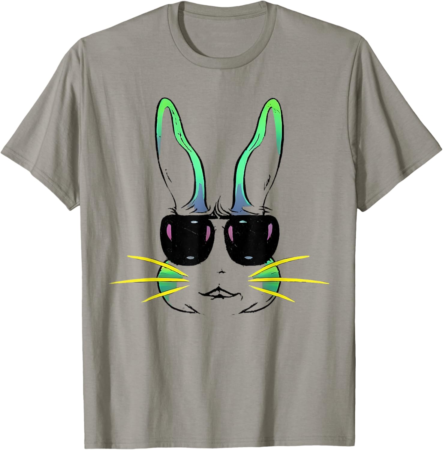 Cool Bunny Face Sunglasses T-Shirt for Fun Easter Celebrations - 4