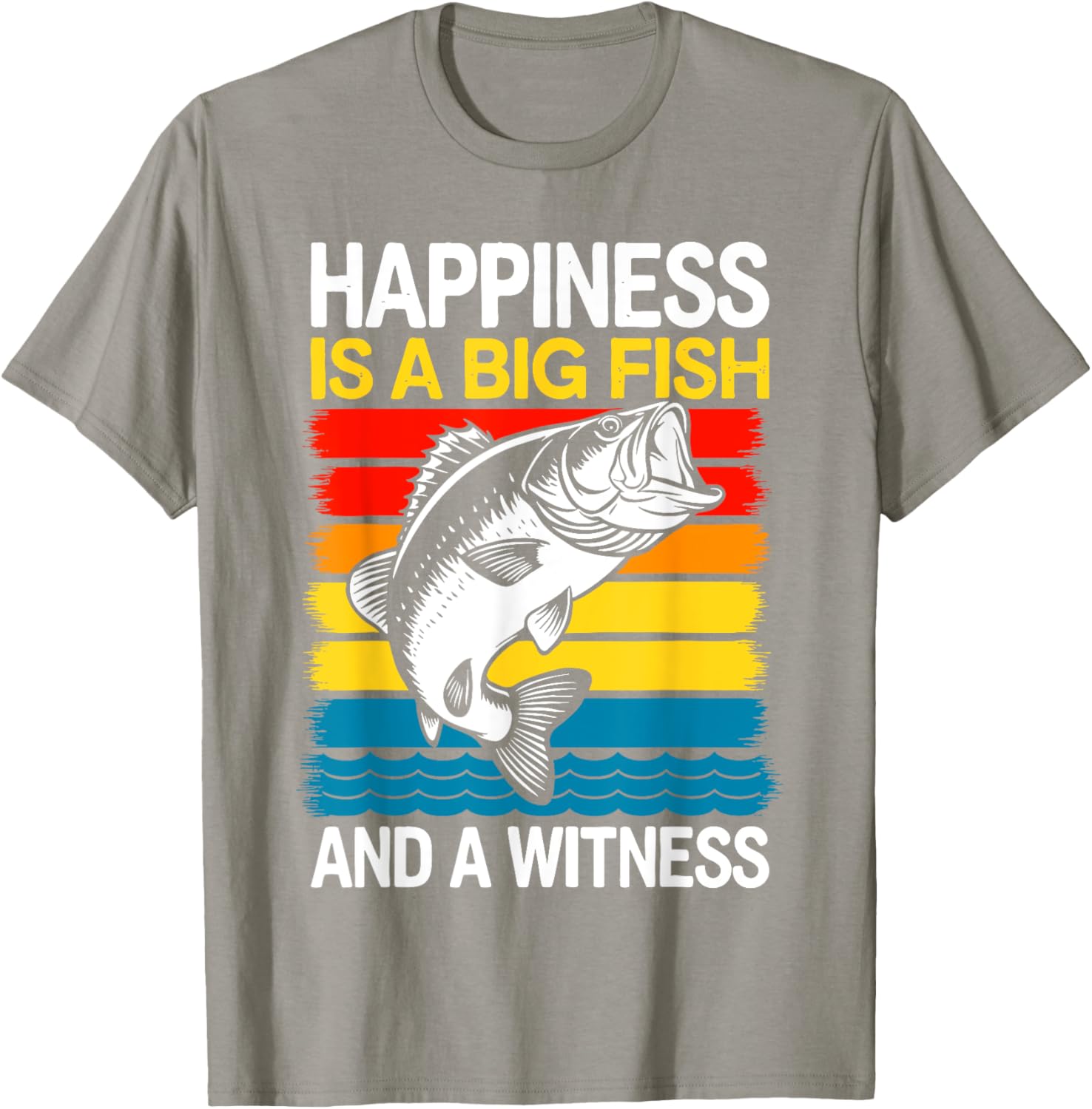 Catch the Joy: Big Fish and Witness Bass Fishing T-Shirt for Anglers - 9