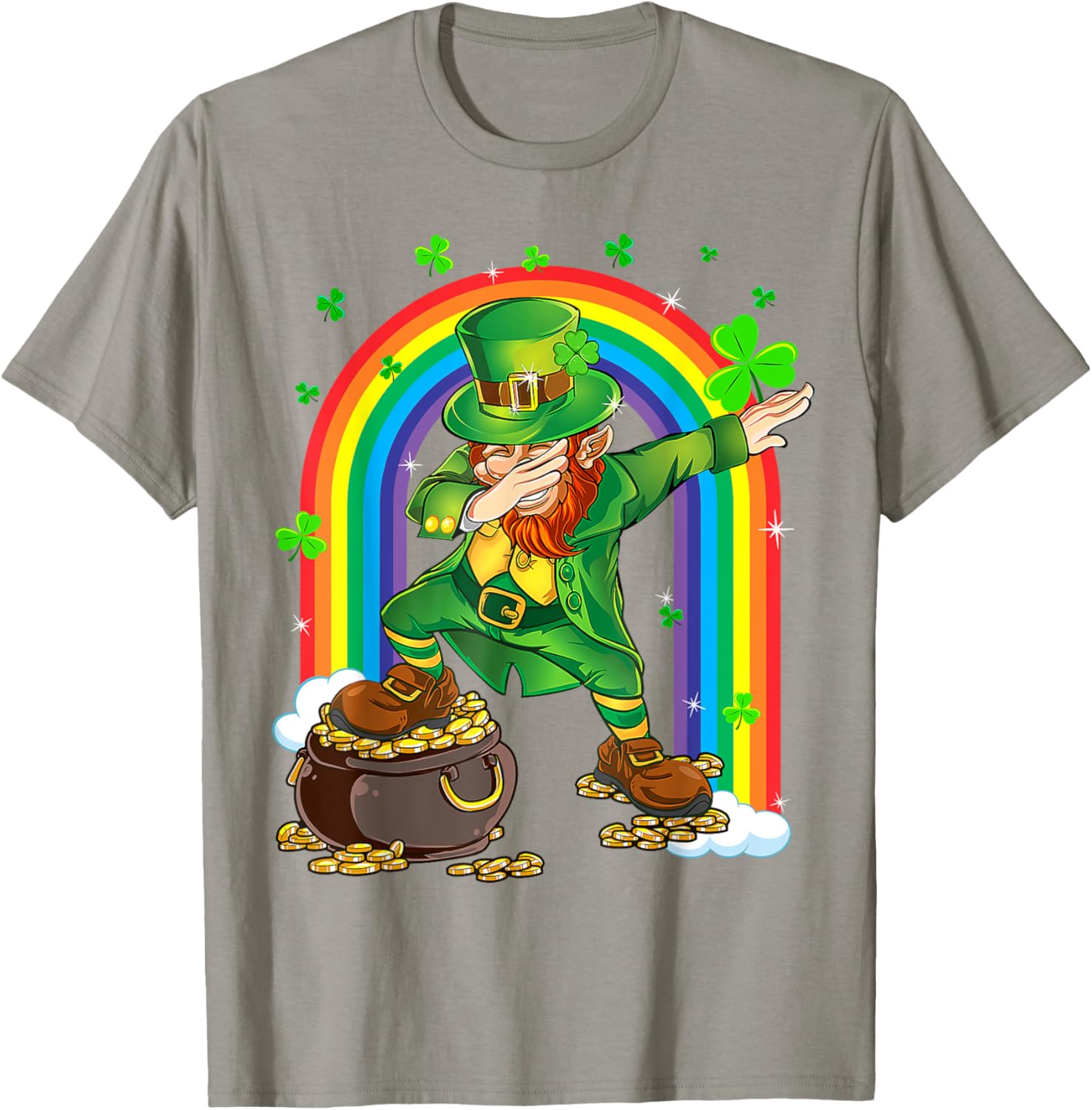 Cool 2025 St Patrick's Day Dabbing Leprechaun T-Shirt for Kids and Adults - 20