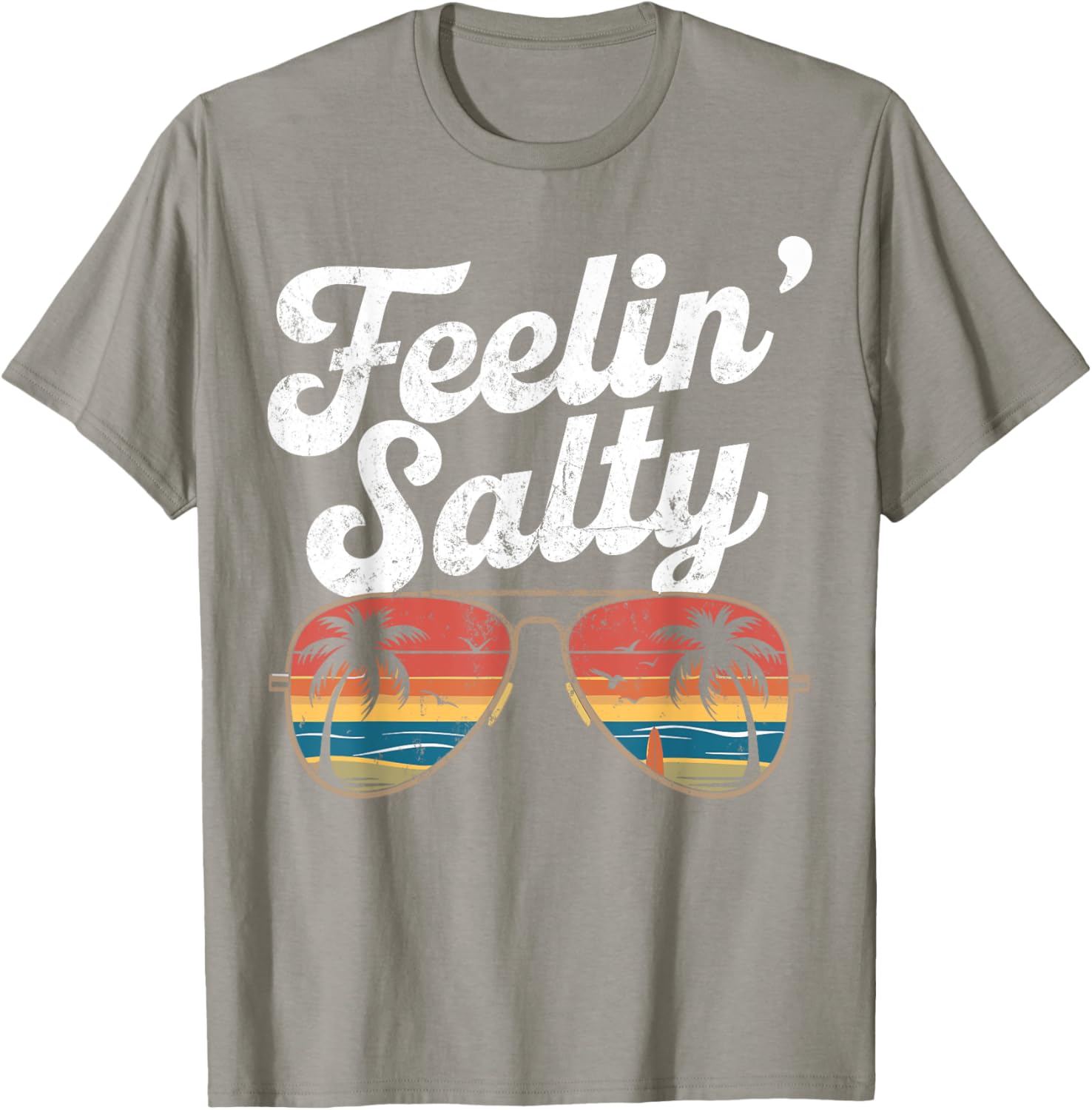 Funny Feelin Salty Vintage 70's Retro Beach Summer Vacation T-Shirt - 5