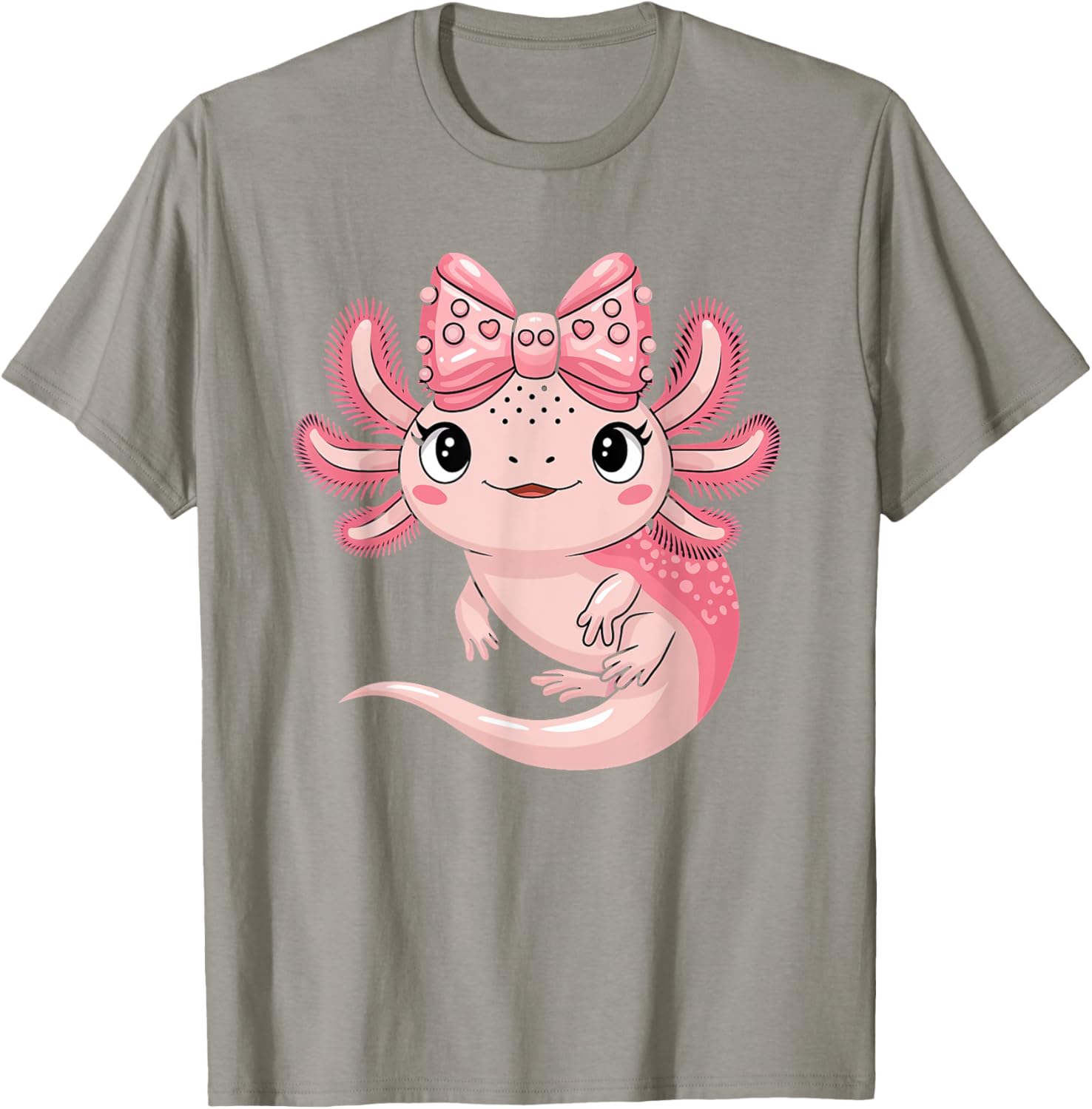 Cute Axolotl Girls Coquette Bow T-Shirt for Axolotl Lovers - 27