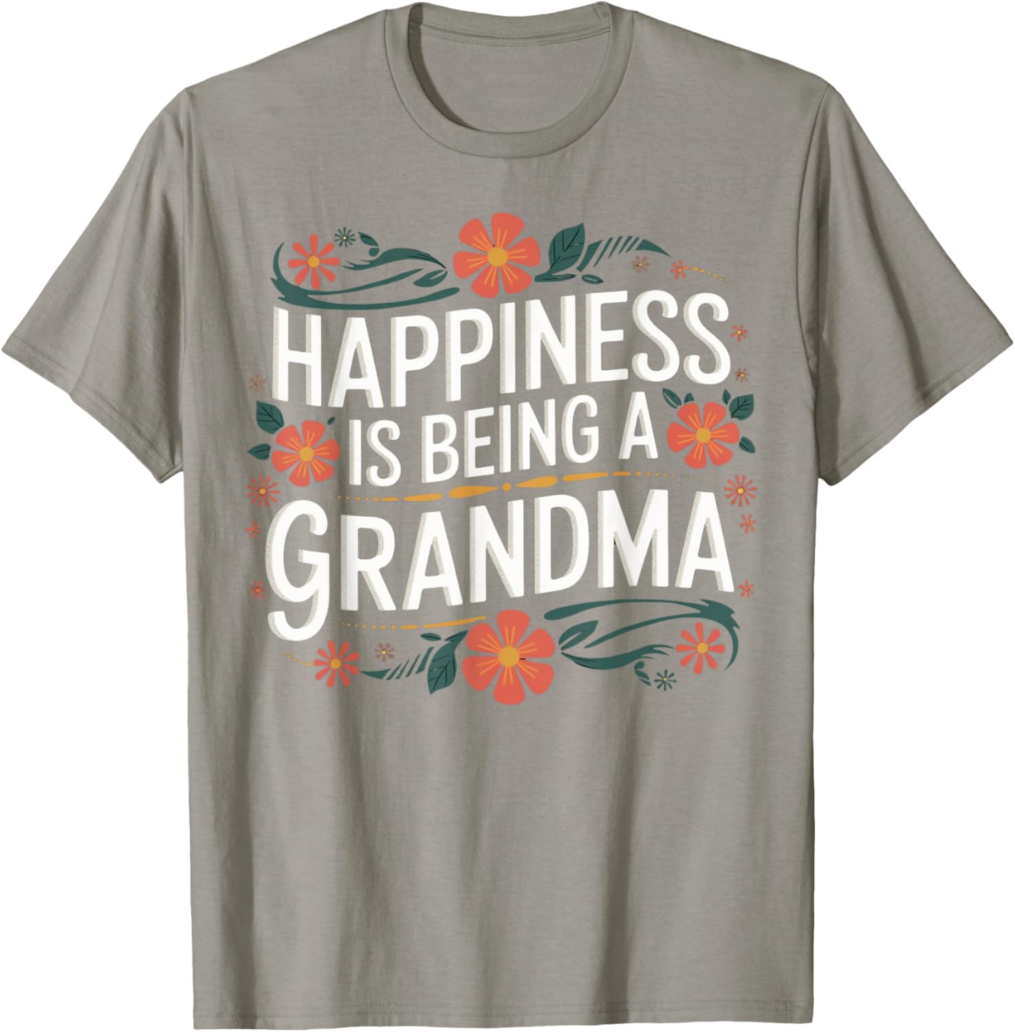 Women's Floral Grandma T-Shirt: Celebrate Your Happiness as a New Grandmother - 3