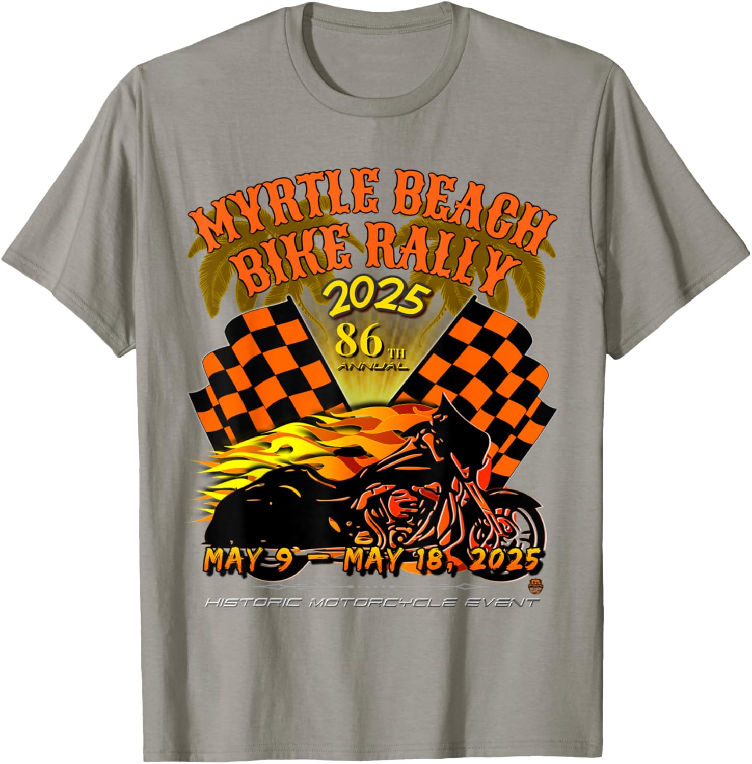 2025 Myrtle Beach Bike Rally Vintage Art T-Shirt for Classic Riders - 19