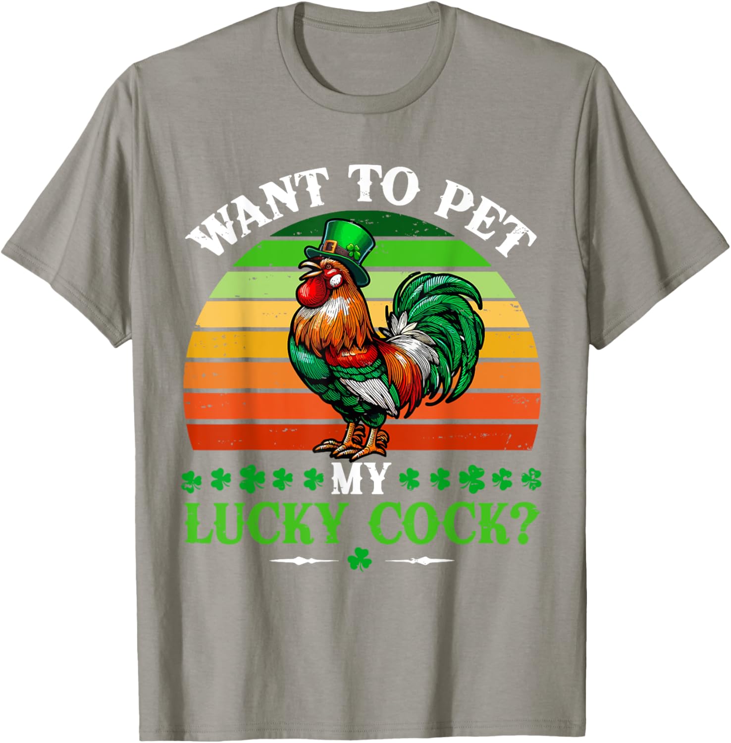 Vintage Sarcastic St. Patrick's Day Rooster T-Shirt for Fun Lovers - 21
