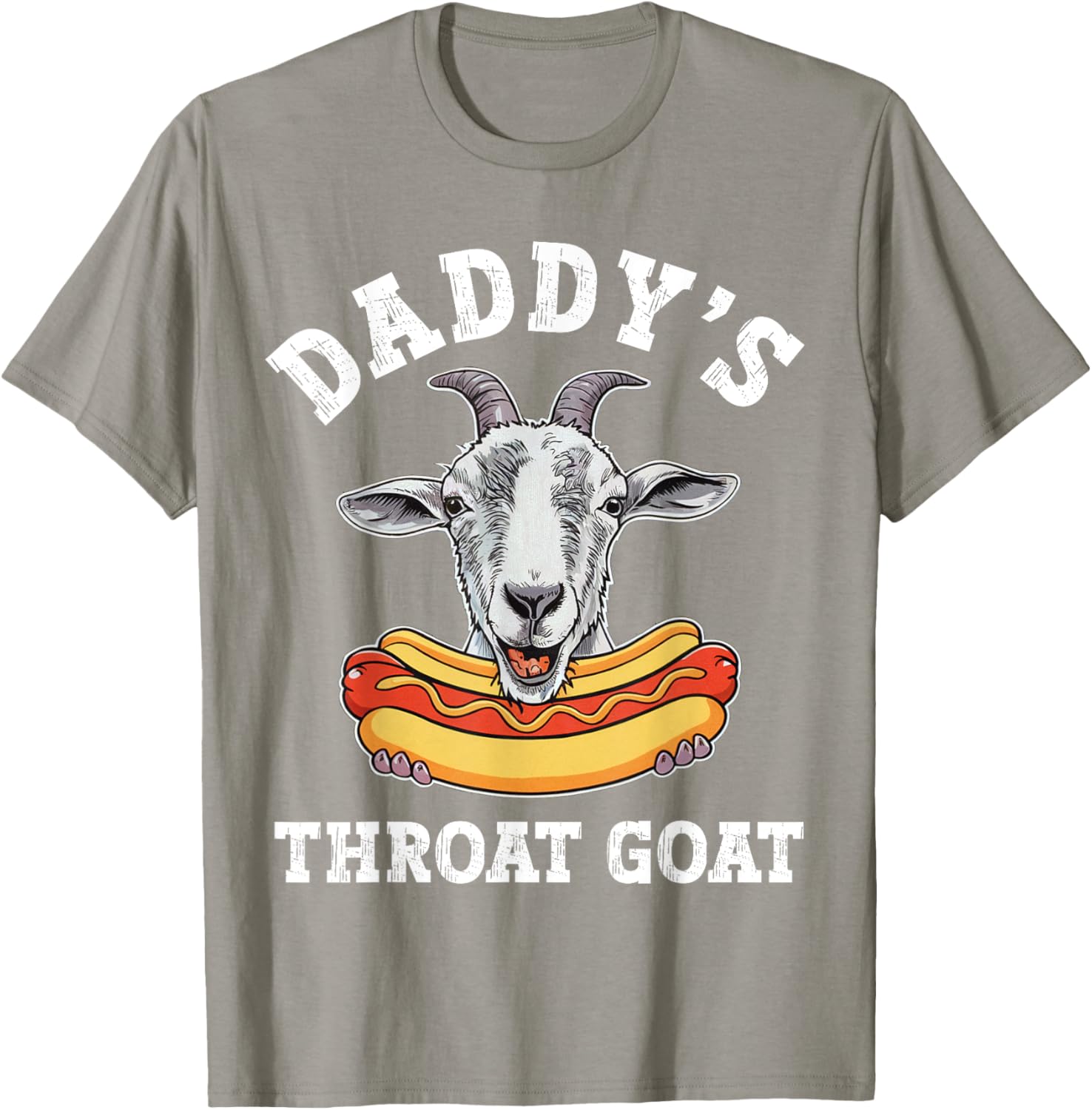 Funny Daddy's Throat Goat Meme T-Shirt for Adult Humor Lovers - 2