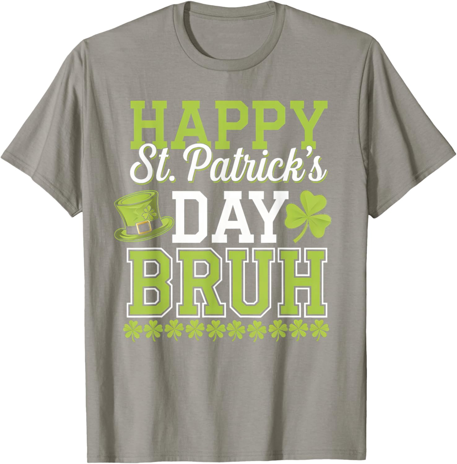 Bruh St Patricks Day T-Shirt for Boys and Teens Fun Green Tee - 19