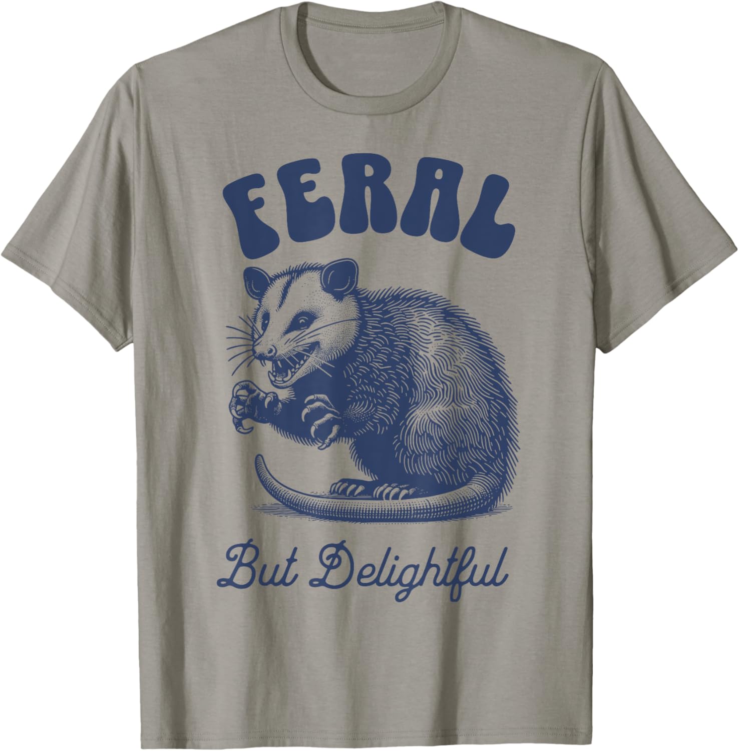 Funny Opossum Meme Graphic T-Shirt for Animal Lovers and Humor Fans - 1