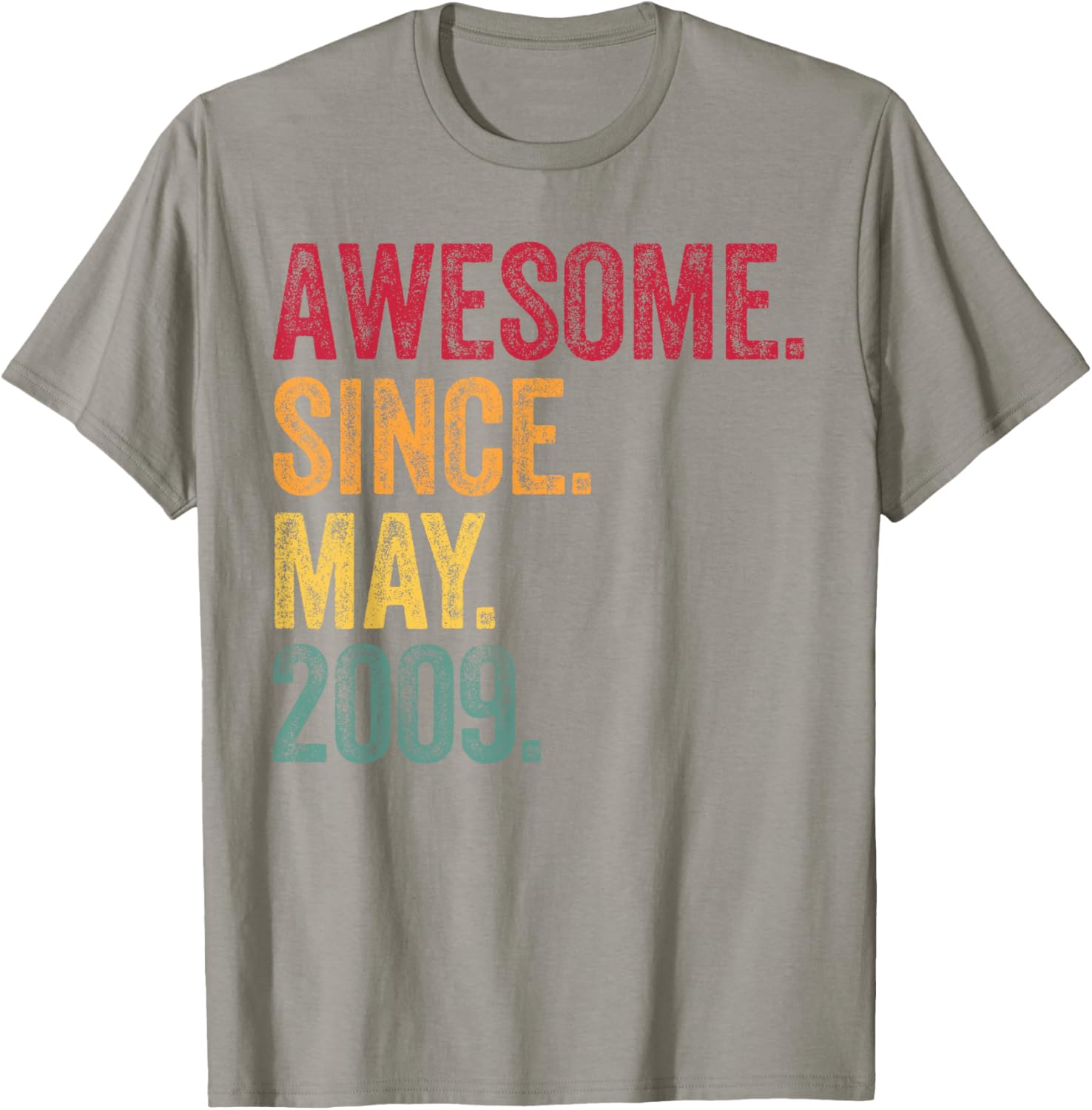 Vintage 16th Birthday T-Shirt Awesome Since May 2009 Gift Idea - 1