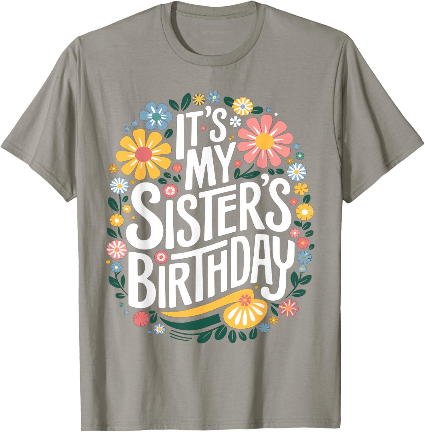Colorful Floral T-Shirt for Sisters Birthday - Women and Kids Design - 17