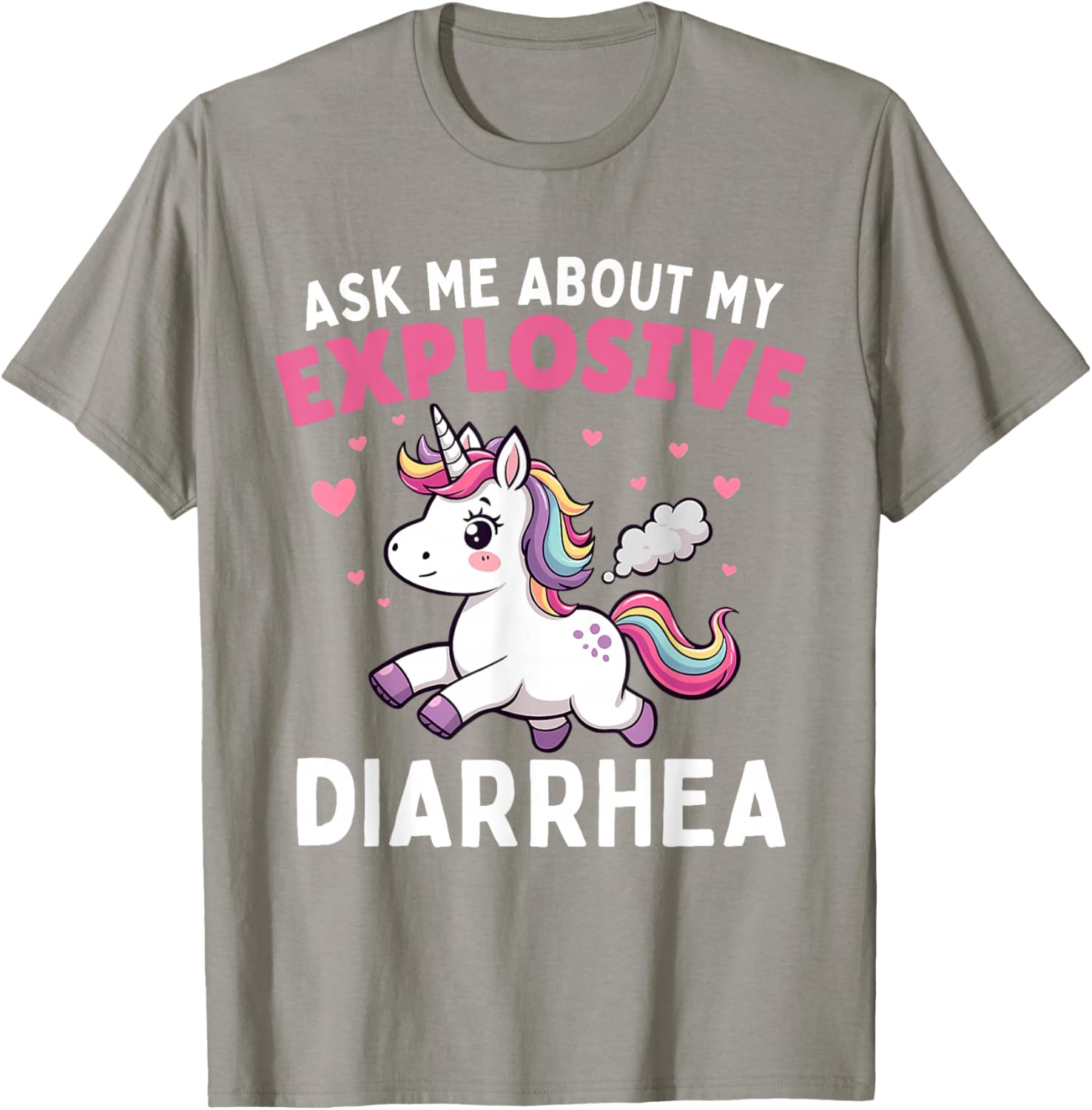 Funny Unicorn T-Shirt Ask Me About My Explosive Diarrhea Meme - 8