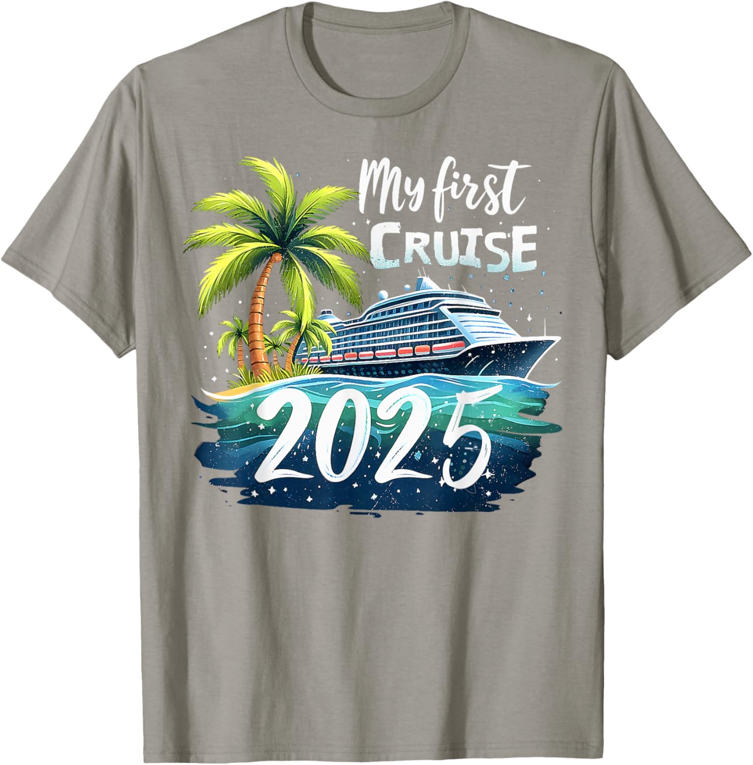 Funny My First Cruise 2025 T-Shirt for First Time Vacationers - 4