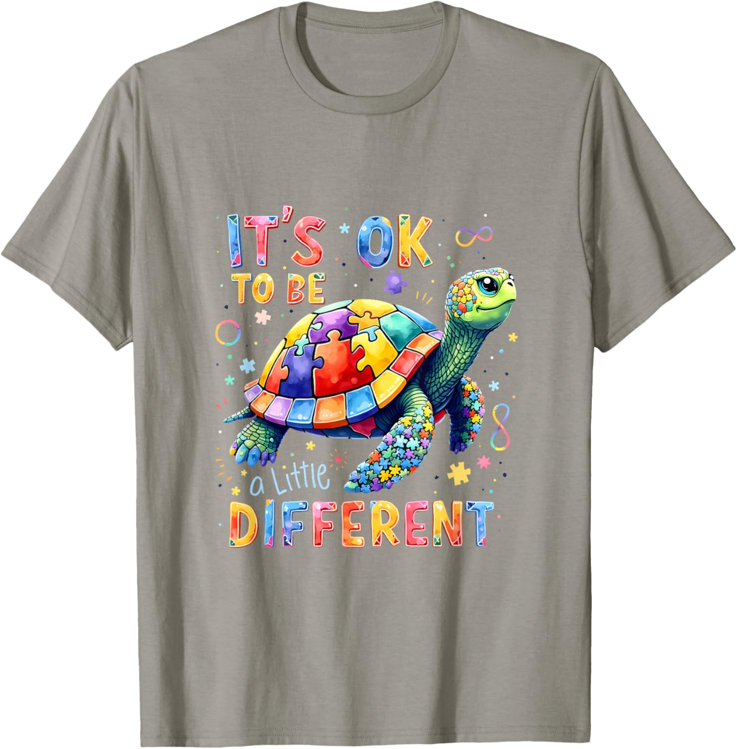 A Little Different Turtle Autism Awareness It's Ok To Be T-Shirt - 4