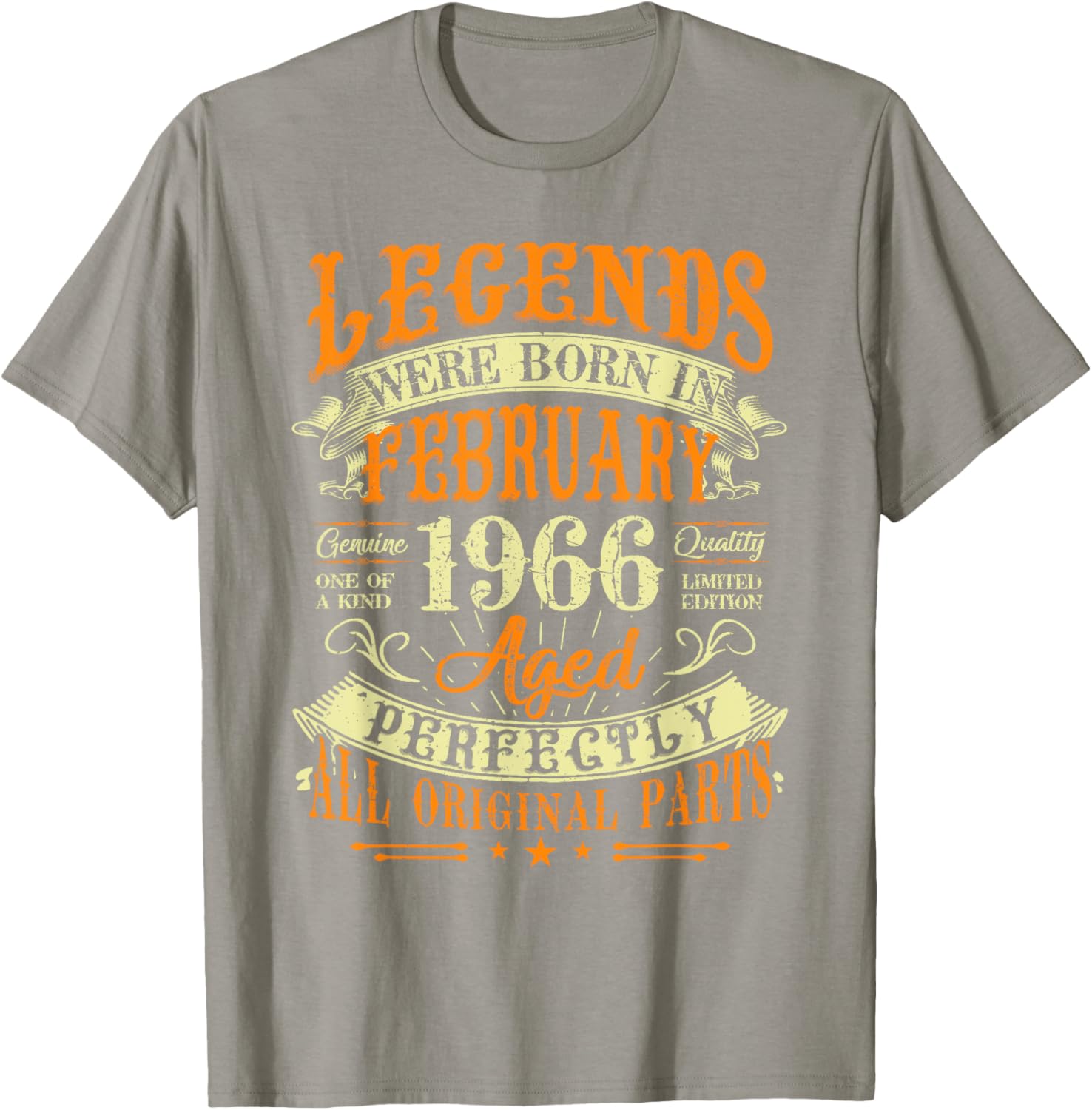 59th Birthday Gift T-Shirt for Legends Born February 1966 Stylish Design - 10