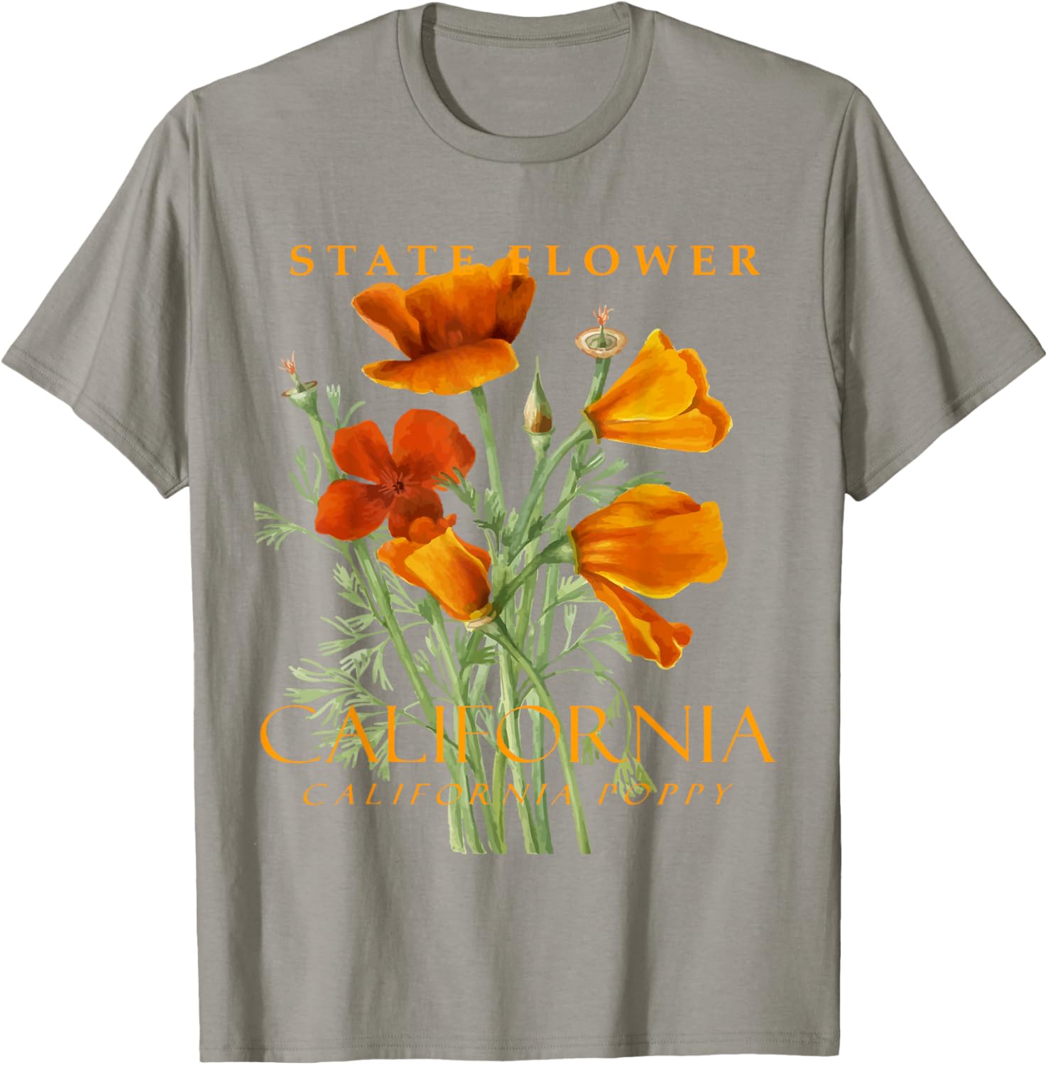 California Poppy T-Shirt for Nature Lovers - Stylish Floral Apparel - 9