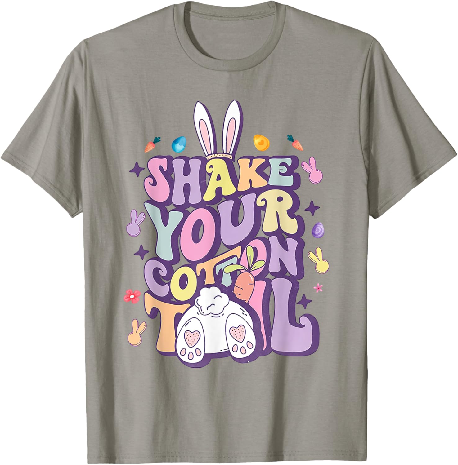 Shake Your Cotton Tail Funny Easter Bunny T-Shirt for Girls and Women - 17