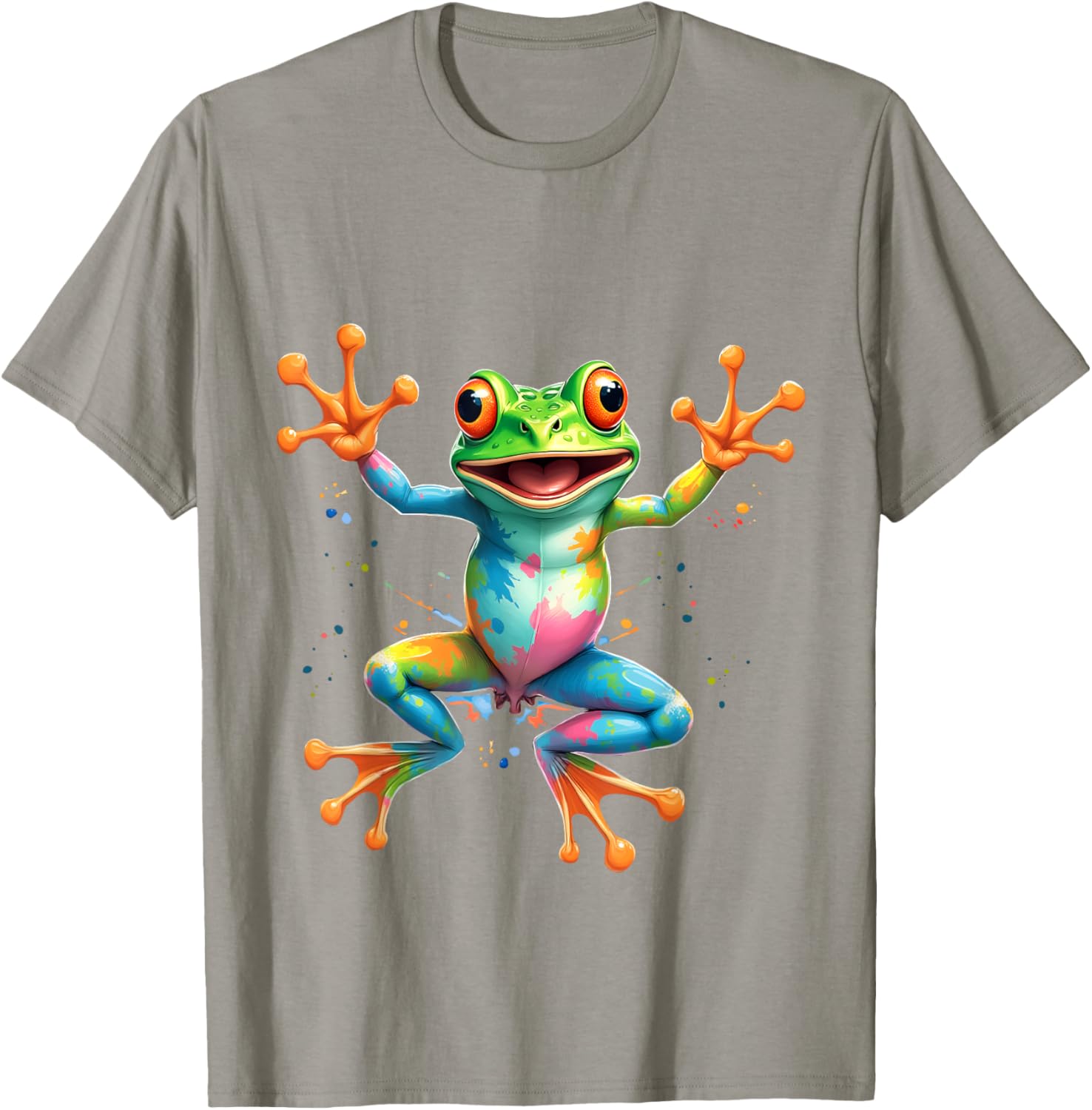 Cool Tie Dye Frog Peace Sign T-Shirt for Men, Women, and Kids - 1