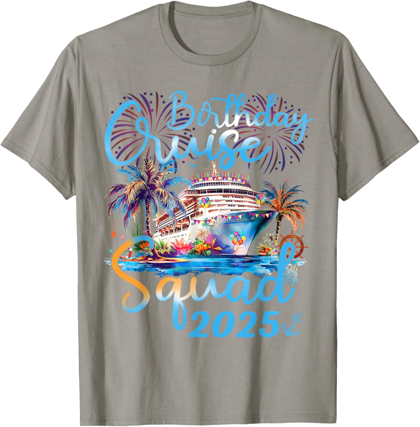 Birthday Cruise Squad 2025 Family Vacation T-Shirt for Celebrations - 8