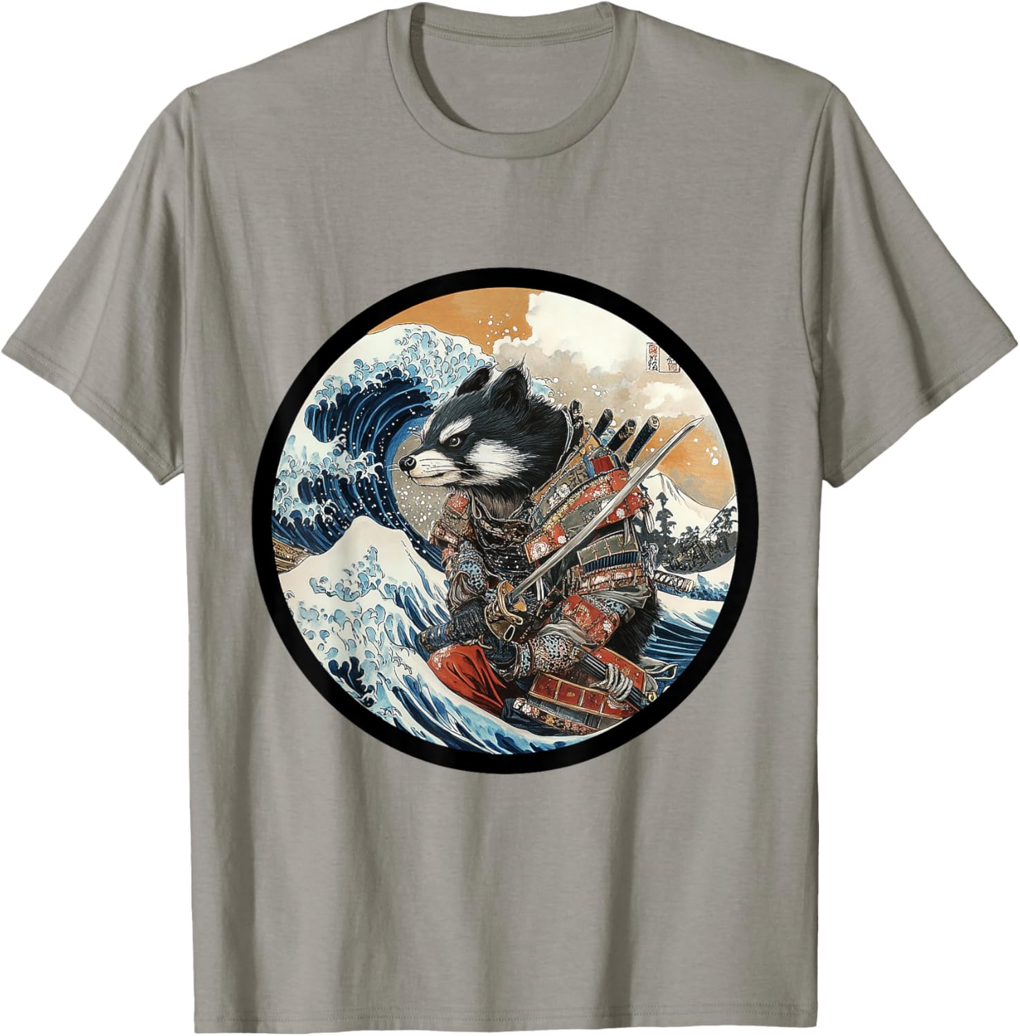 Wild Badger Brock Samurai Warrior Vintage Japanese Anime T-Shirt - 9