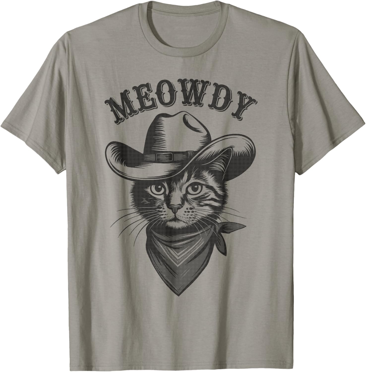 Funny Cowboy Cat Graphic T-Shirt for Cat Lovers and Cat Dads - 3