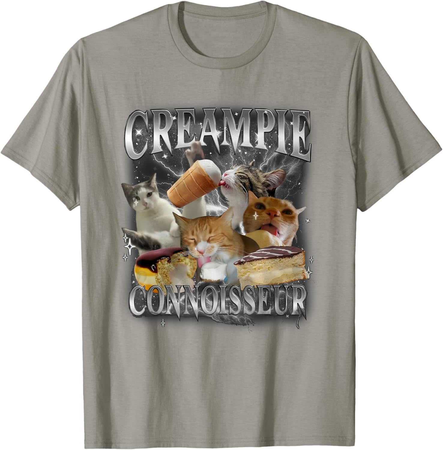 Funny Cat Meme T-Shirt for Adults - Creampie Connoisseur Humor - 10