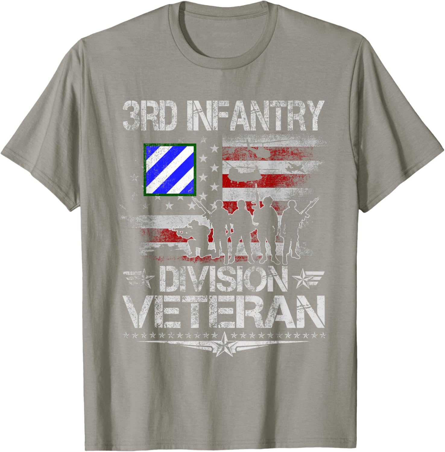 3rd Infantry Division Veteran US Flag T-Shirt for Military Pride - 12