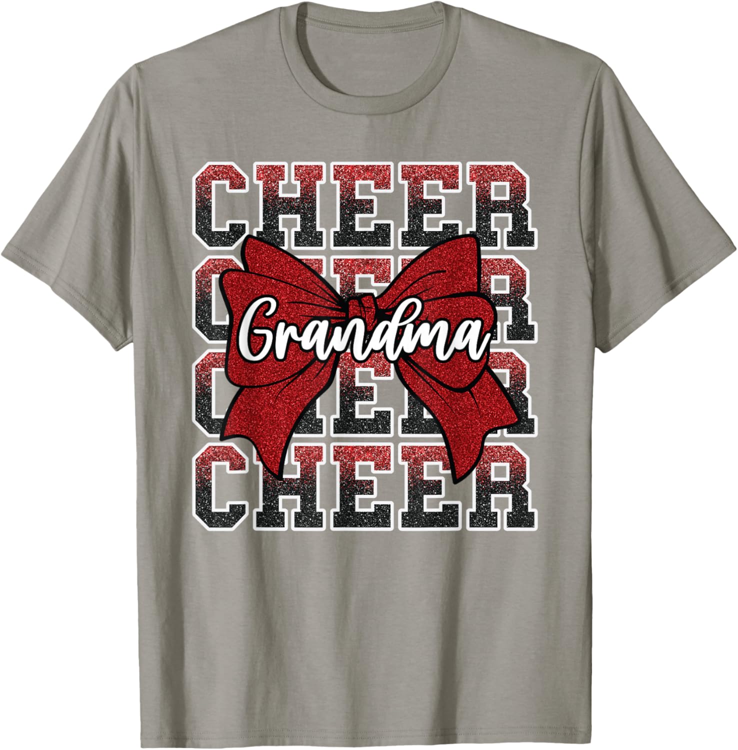 Cheer G-Ma Grandma Cheerleader Red T-Shirt for Cheer Fans and Family - 18