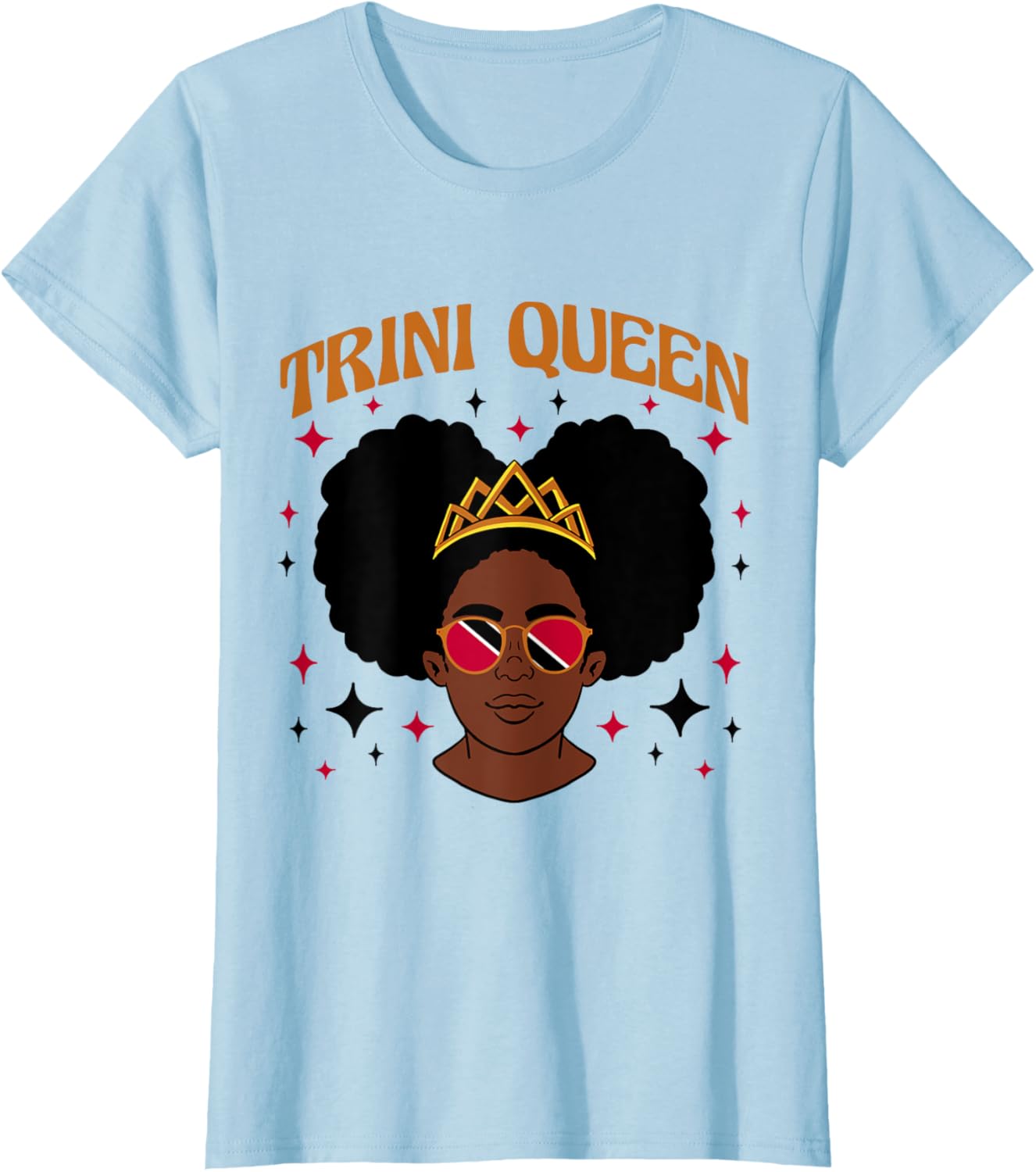 Trini Queen Tee for Afro-Trinidadian Women Celebrate Your Heritage - 4