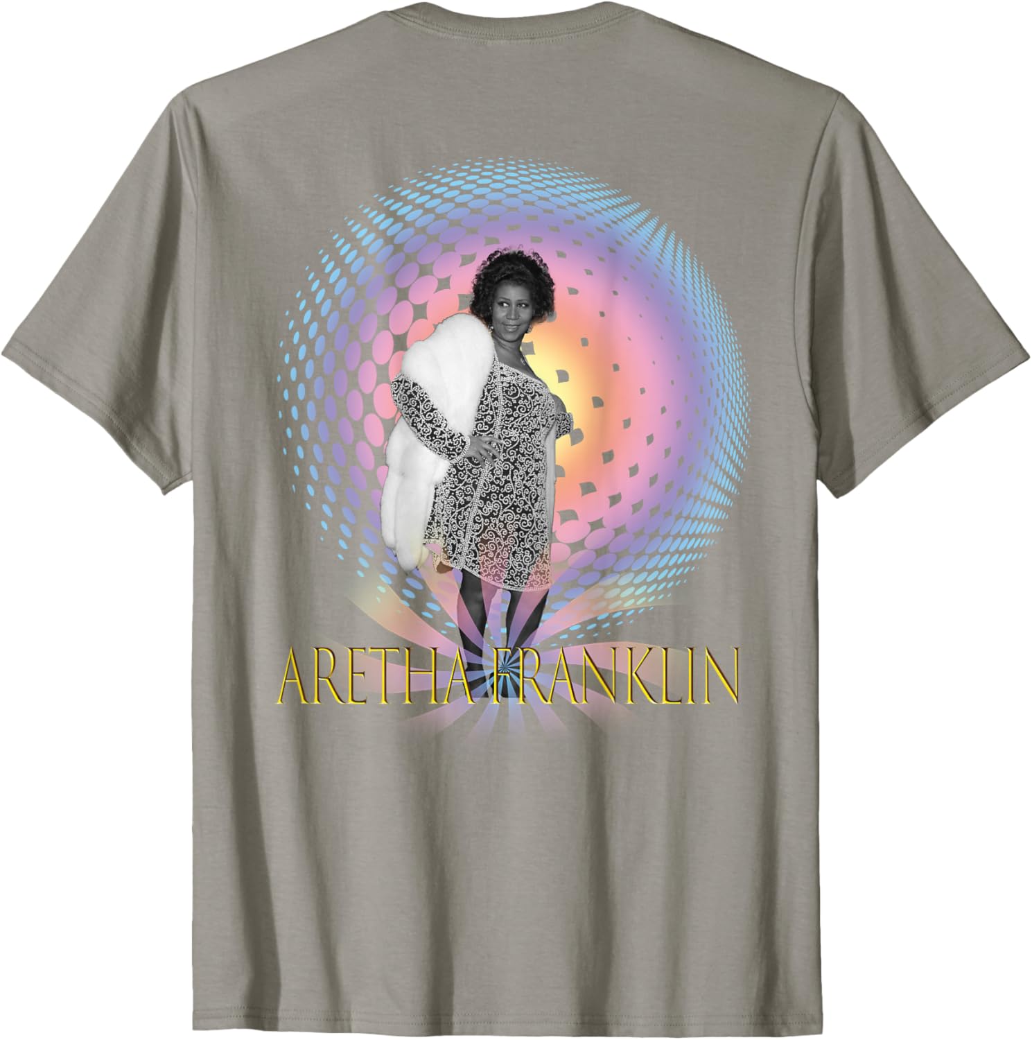 Aretha Franklin Back Printed T-Shirt for Music Lovers and Fans - 23