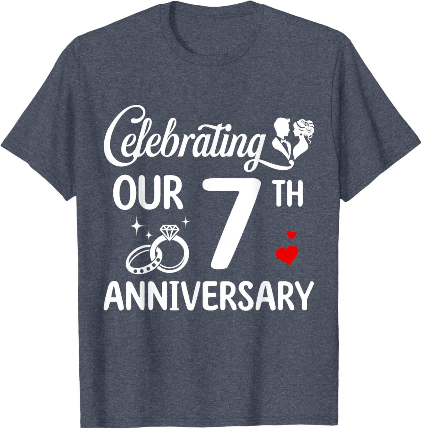 Celebrate 7 Years of Love with Our Anniversary T-Shirt for Couples - 12
