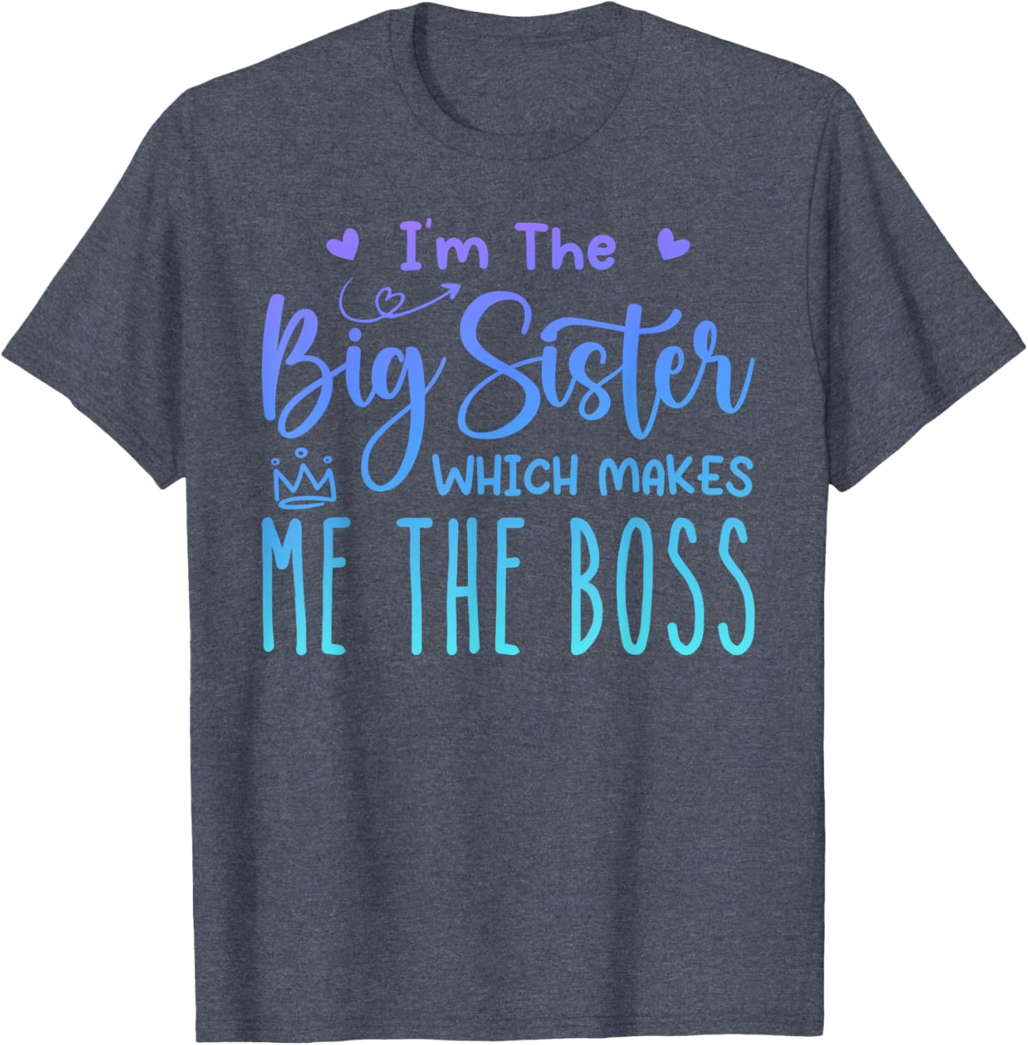 Big Sister Boss Funny Brothers T-Shirt for Sassy Siblings Fun Apparel - 10
