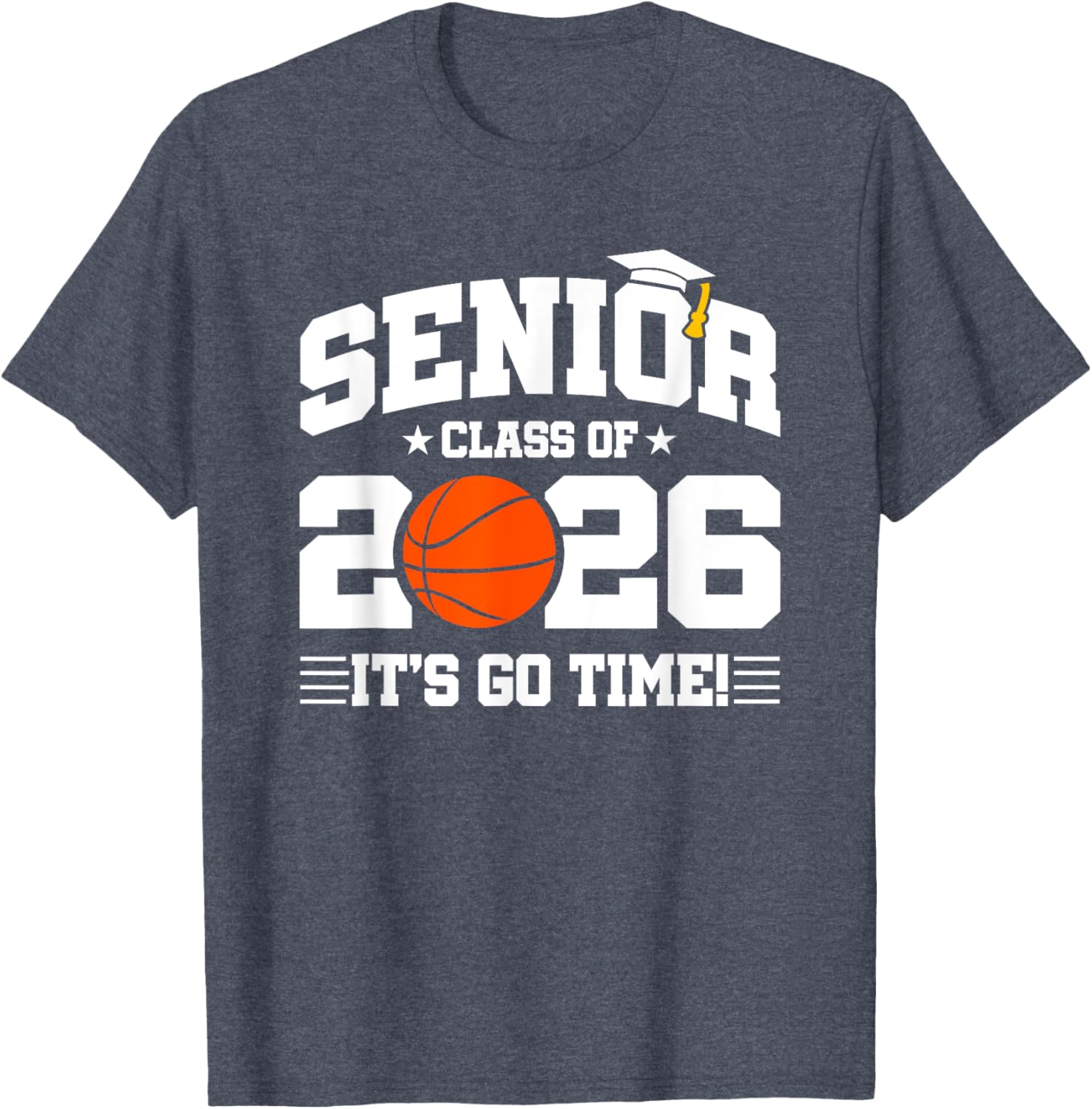 Class of 2026 Senior Year Basketball Player T-Shirt for Basketball Fans - 12