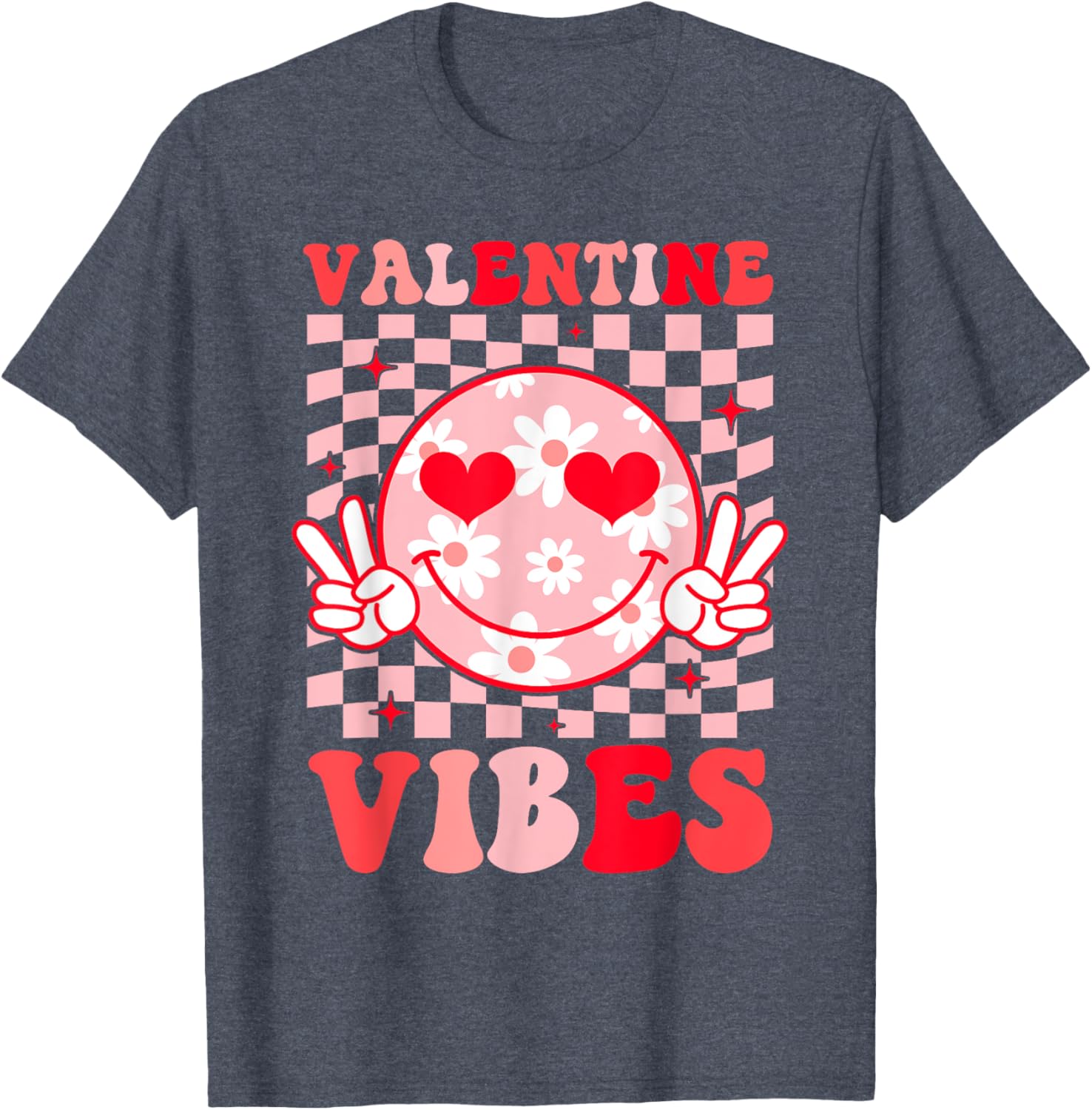 Retro Heart Valentine's Day T-Shirt for Boys and Girls Perfect Gift - 12