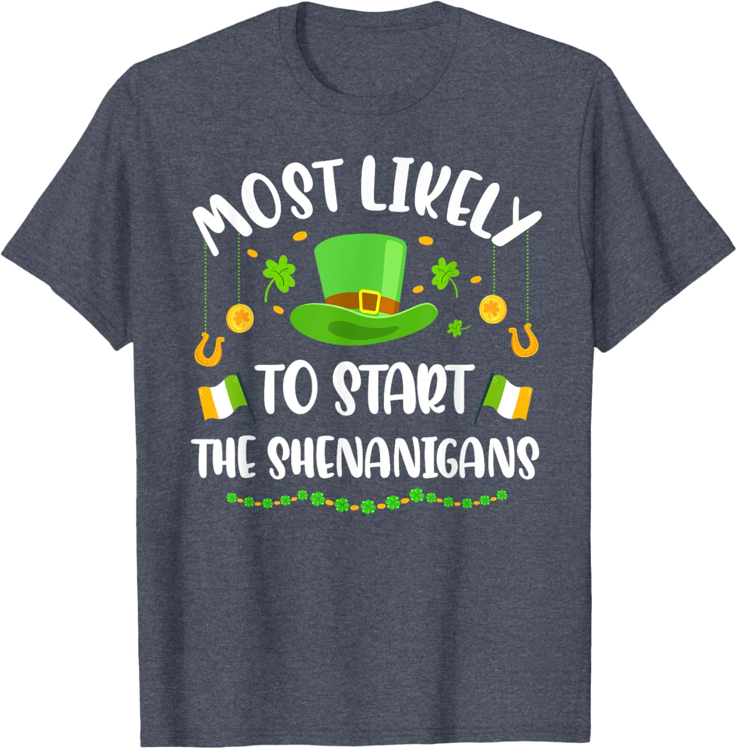 St Patricks Day Shamrock Shenanigan T-Shirt for Fun Celebrations - 1