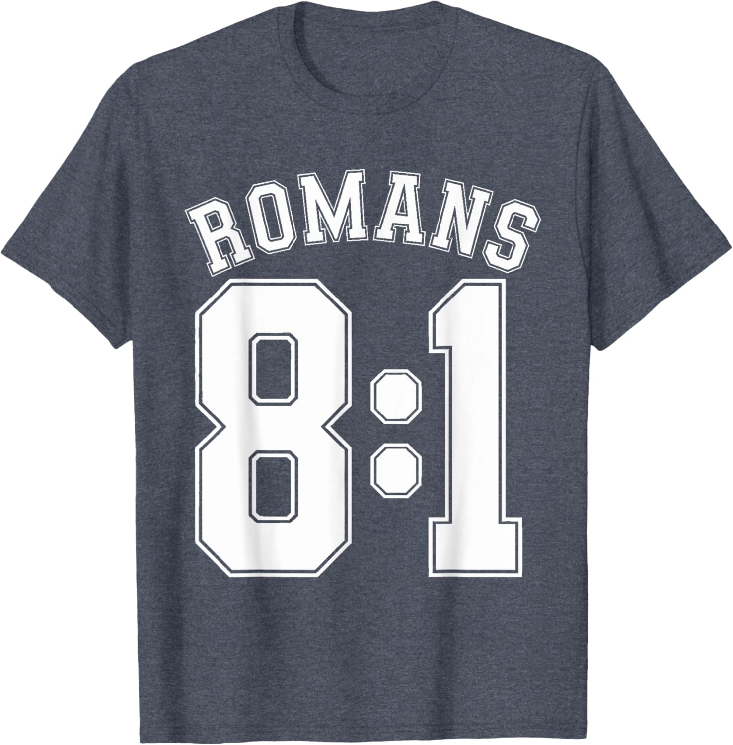 Romans 8:1 Sports Jersey T-Shirt for Christian Motivation and Faith - 26