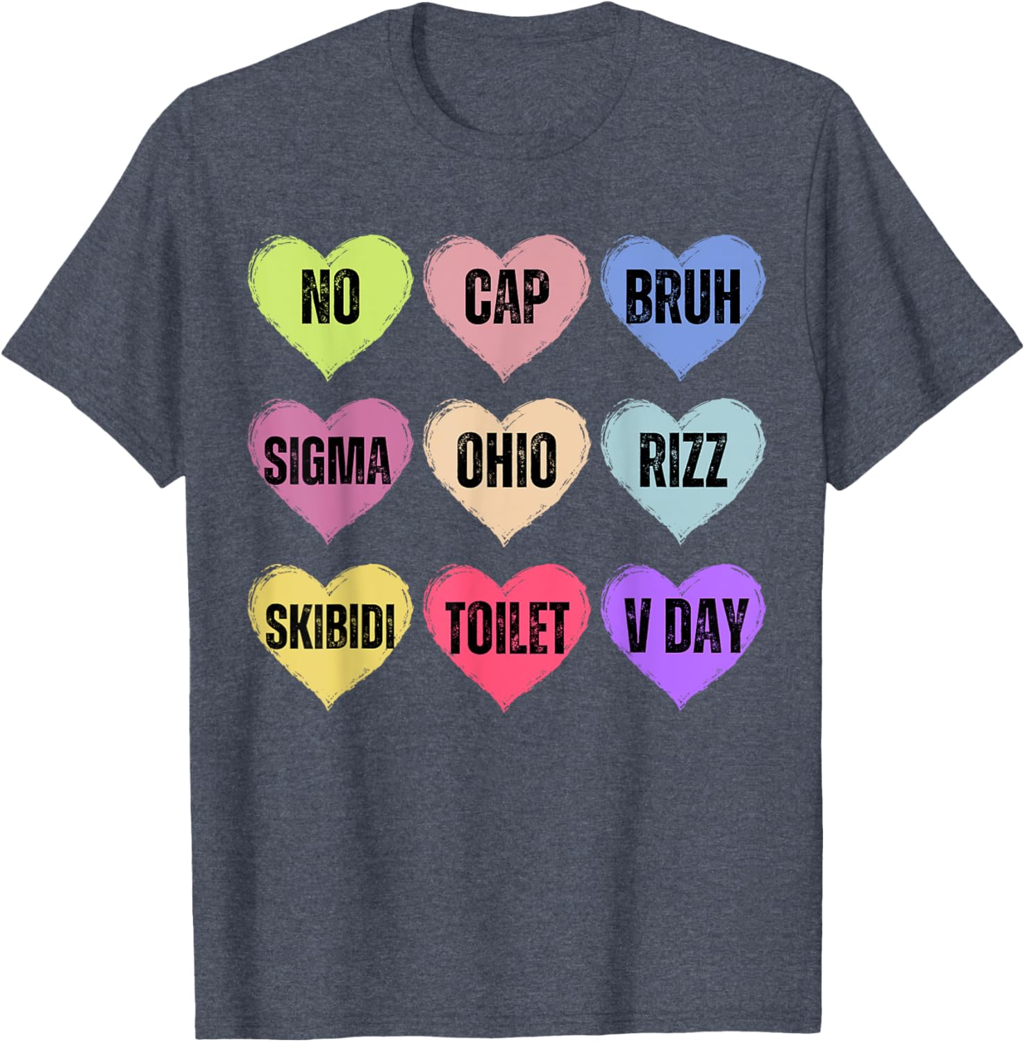Skibidi Valentine's Day Funny Rizz No Cap T-Shirt for Couples - 11