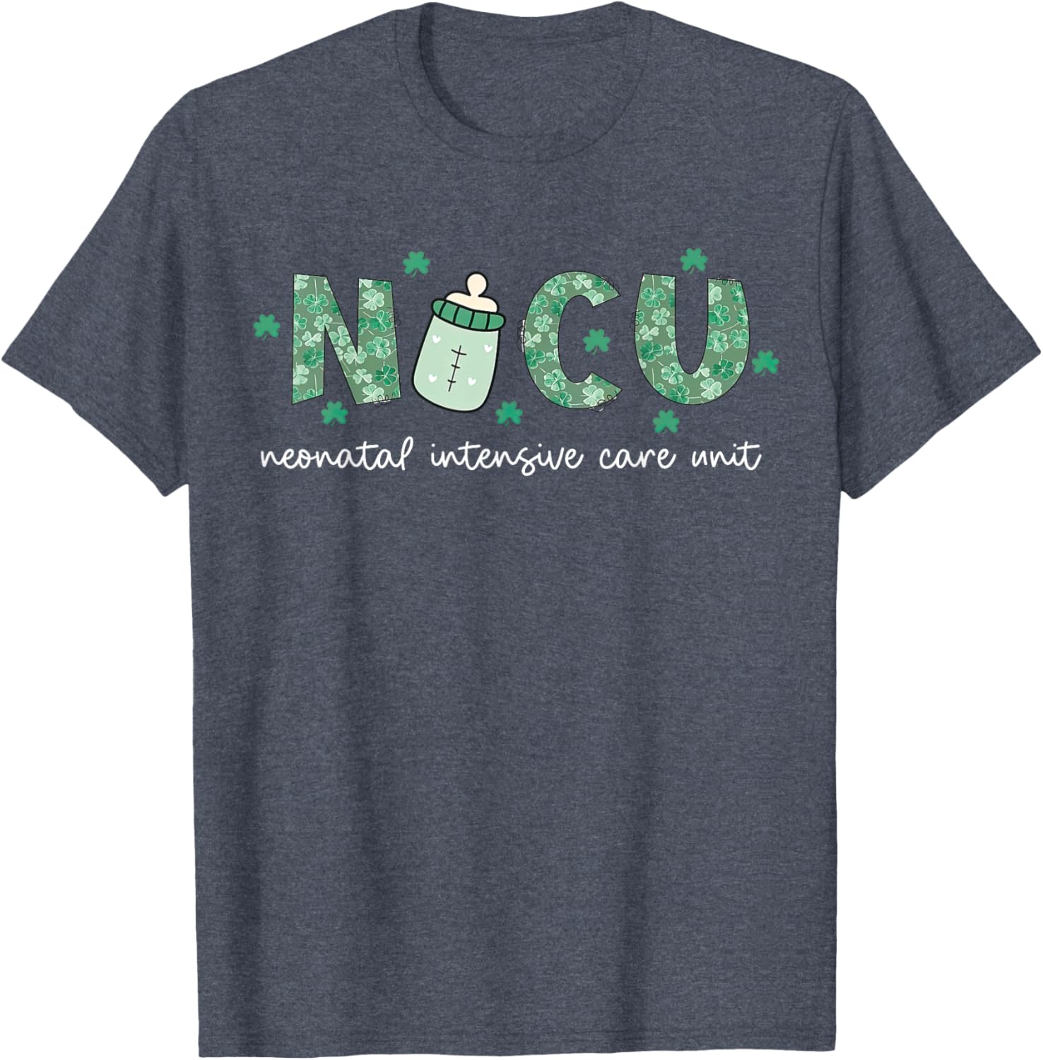 Retro Shamrock NICU Nurse St Patrick's Day T-Shirt for Celebration - 4