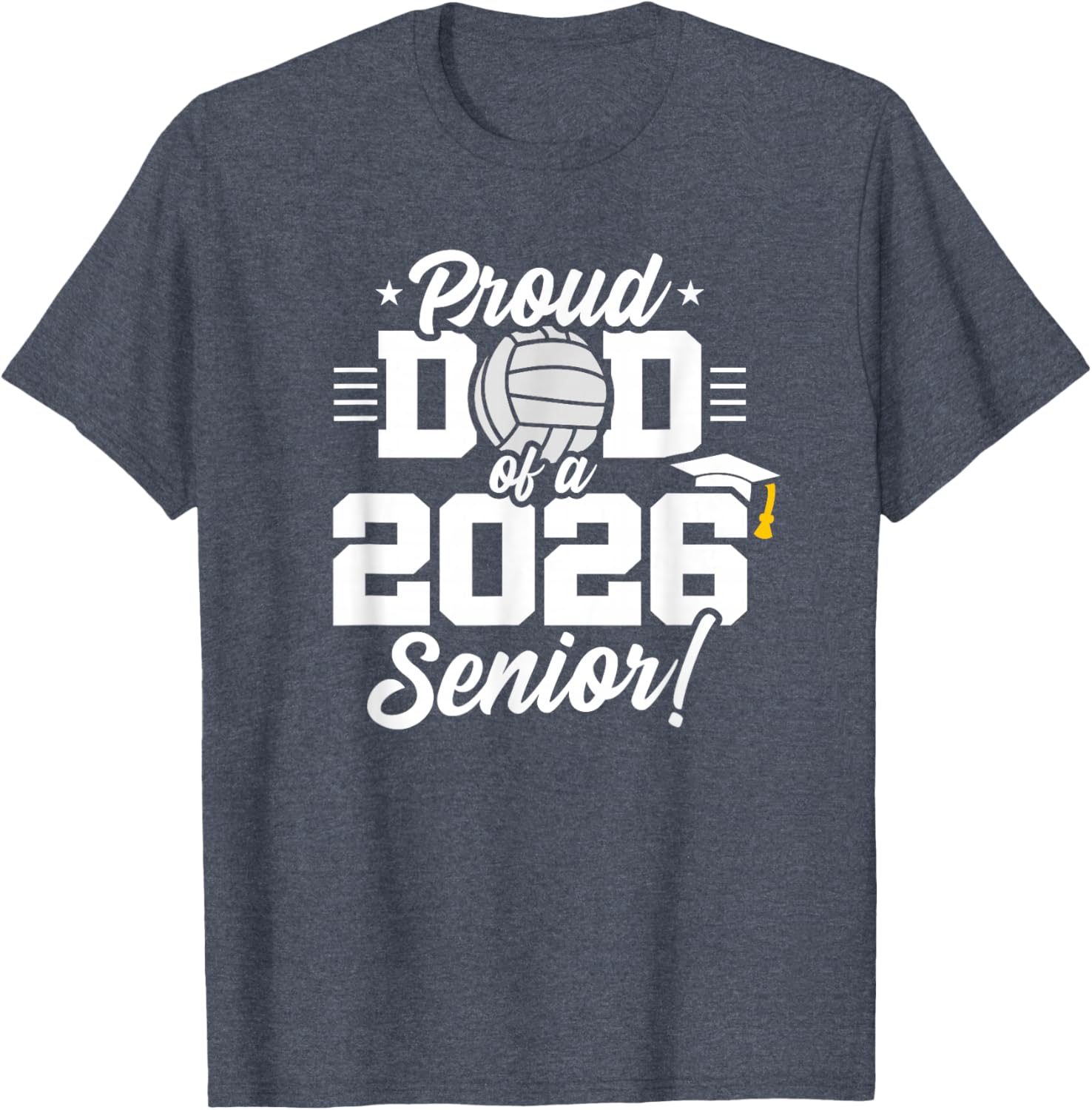 Class of 2026 Volleyball Dad Senior Year T-Shirt for Proud Parents - 27