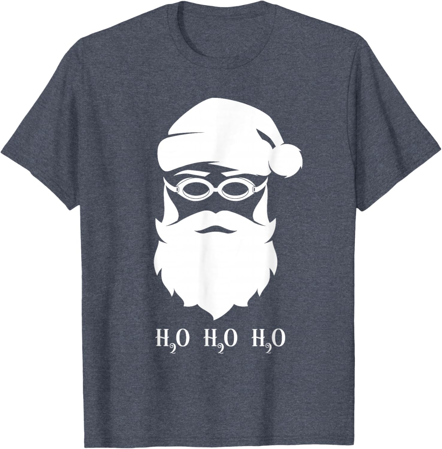 Funny Swimming Santa Claus H20 Swimmer Christmas T-Shirt for Holidays - 2