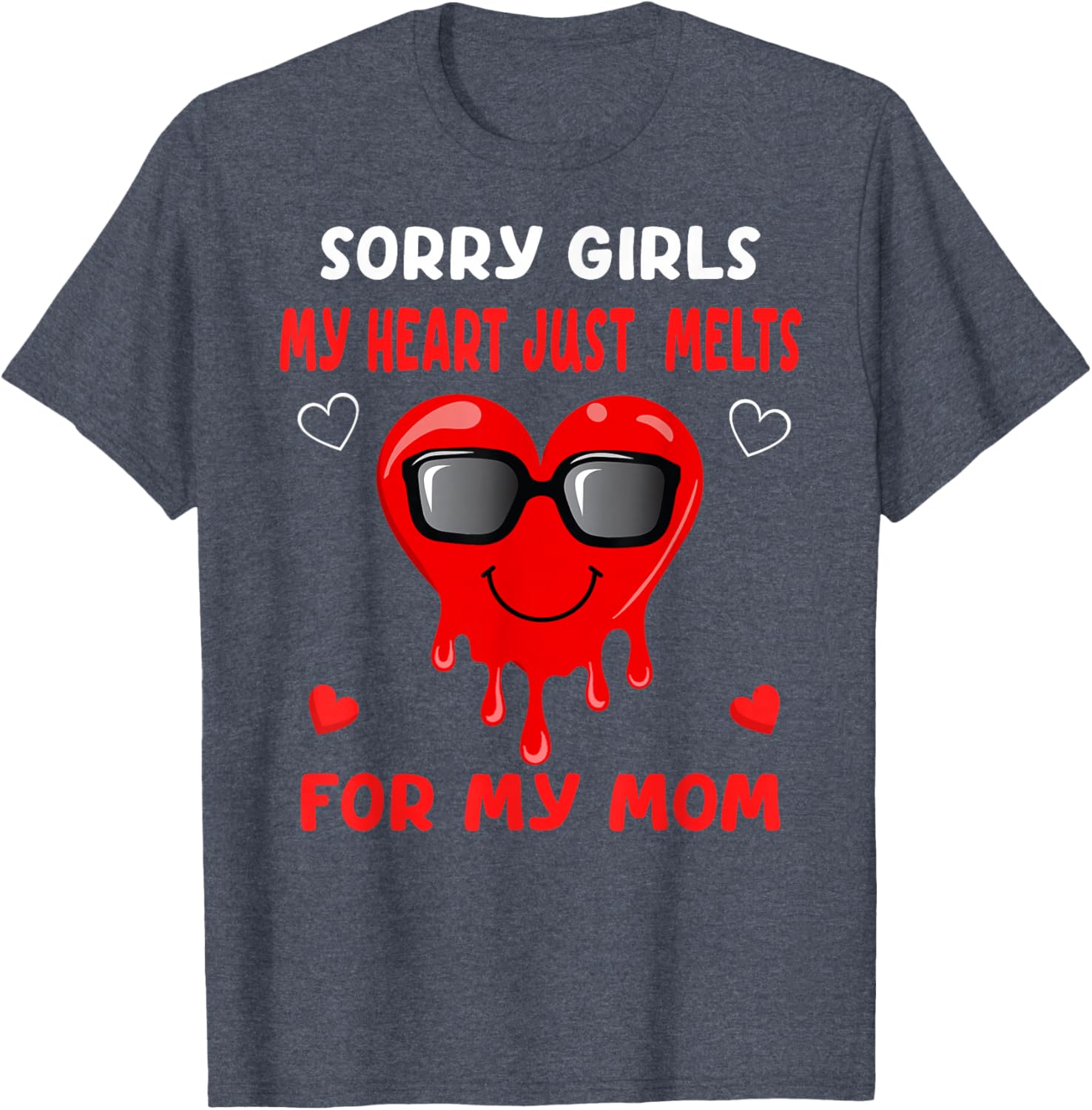 Valentine's Day Boys T-Shirt My Heart Melts for Mom Cute Gift - 8