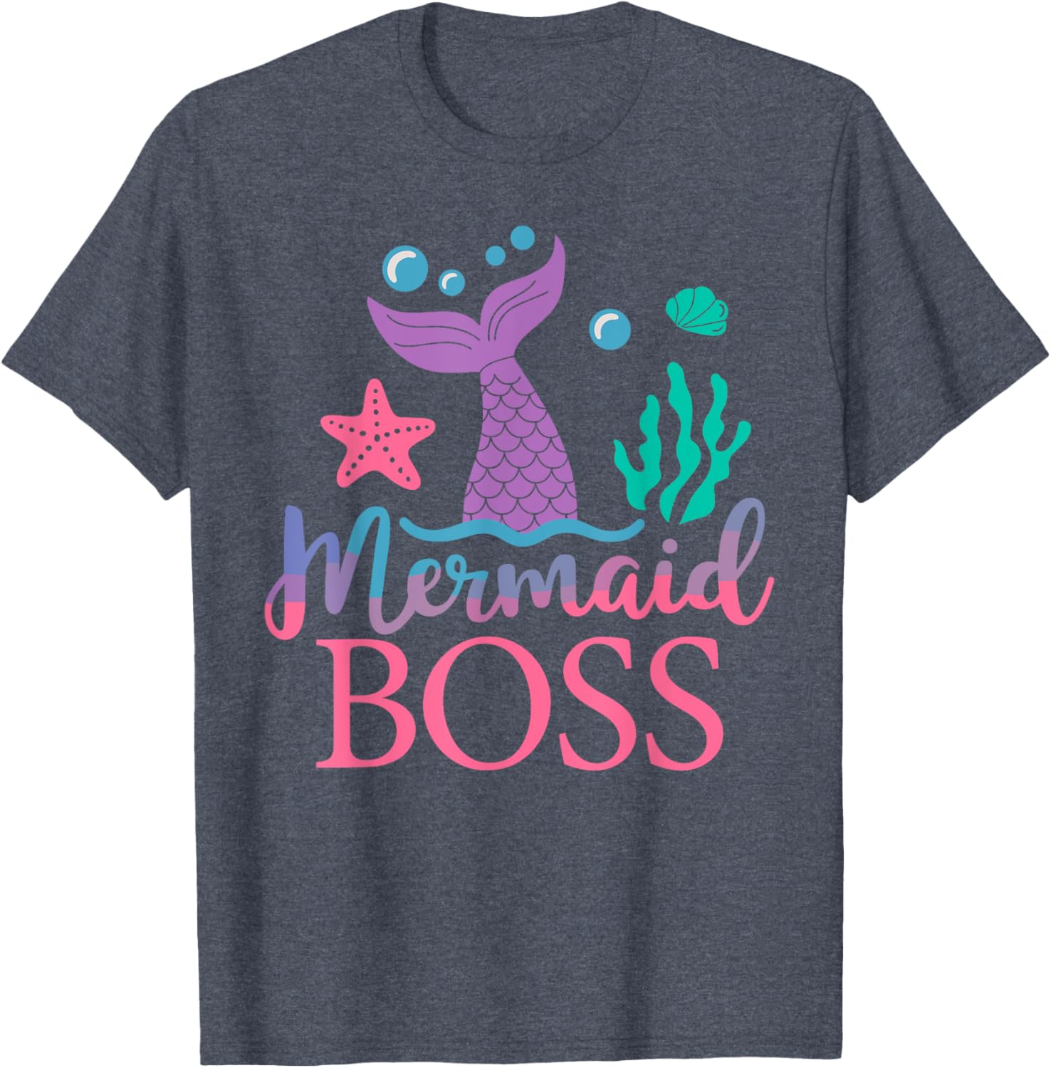 Boss of The Birthday Mermaid Family Matching T-Shirt for Party Fun - 9
